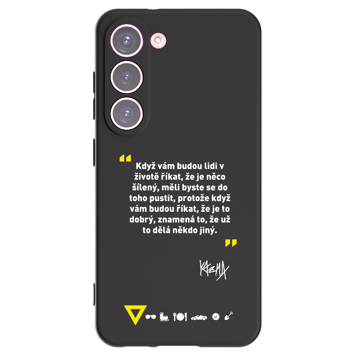 Picasee silikónový čierny obal pre Samsung Galaxy S23 5G - Kazma - MĚLI BYSTE SE DO TOHO PUSTIT