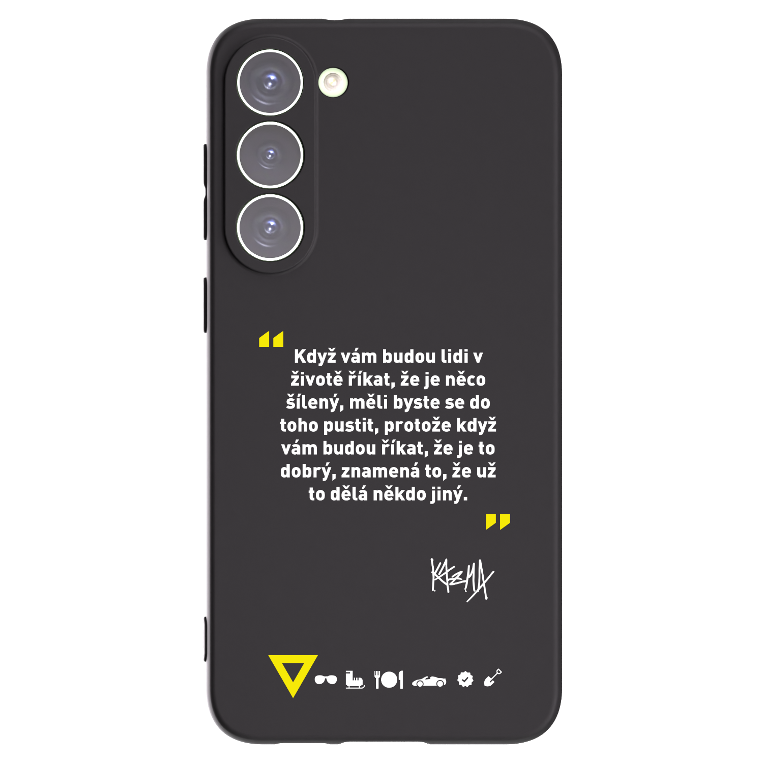 Picasee silikónový čierny obal pre Samsung Galaxy S23+ 5G - Kazma - MĚLI BYSTE SE DO TOHO PUSTIT