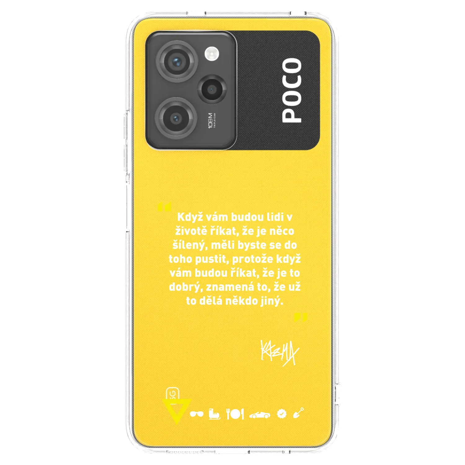 Picasee silikónový čierny obal pre Xiaomi Poco X5 Pro - Kazma - MĚLI BYSTE SE DO TOHO PUSTIT
