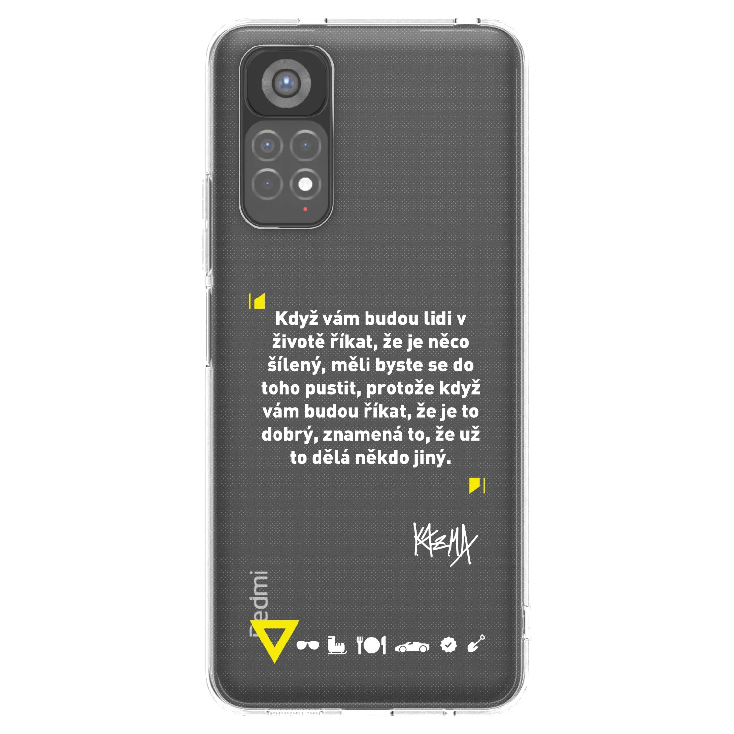 Picasee silikónový prehľadný obal pre Xiaomi Redmi Note 11S 5G - Kazma - MĚLI BYSTE SE DO TOHO PUSTIT