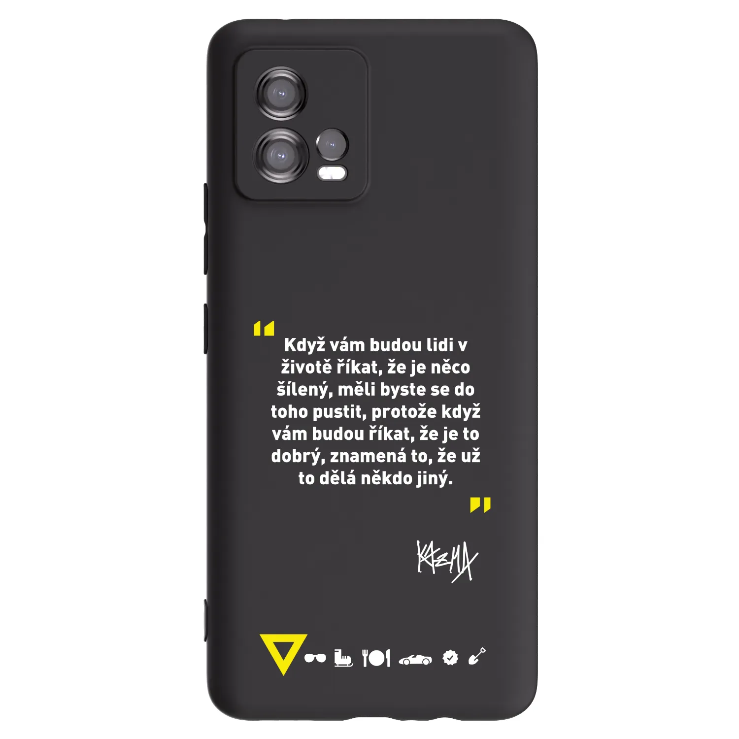Picasee silikónový čierny obal pre Motorola Moto G72 - Kazma - MĚLI BYSTE SE DO TOHO PUSTIT