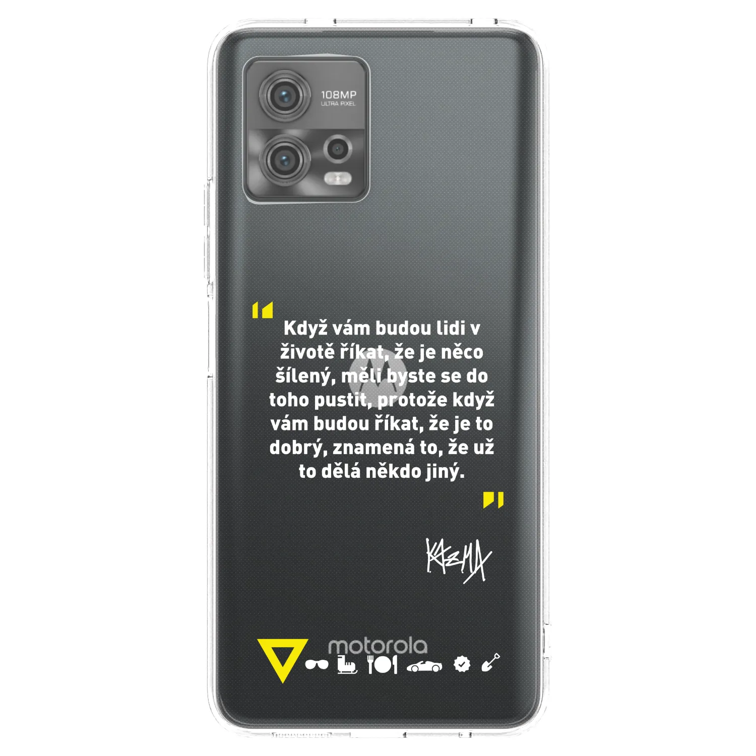 Picasee silikónový prehľadný obal pre Motorola Moto G72 - Kazma - MĚLI BYSTE SE DO TOHO PUSTIT