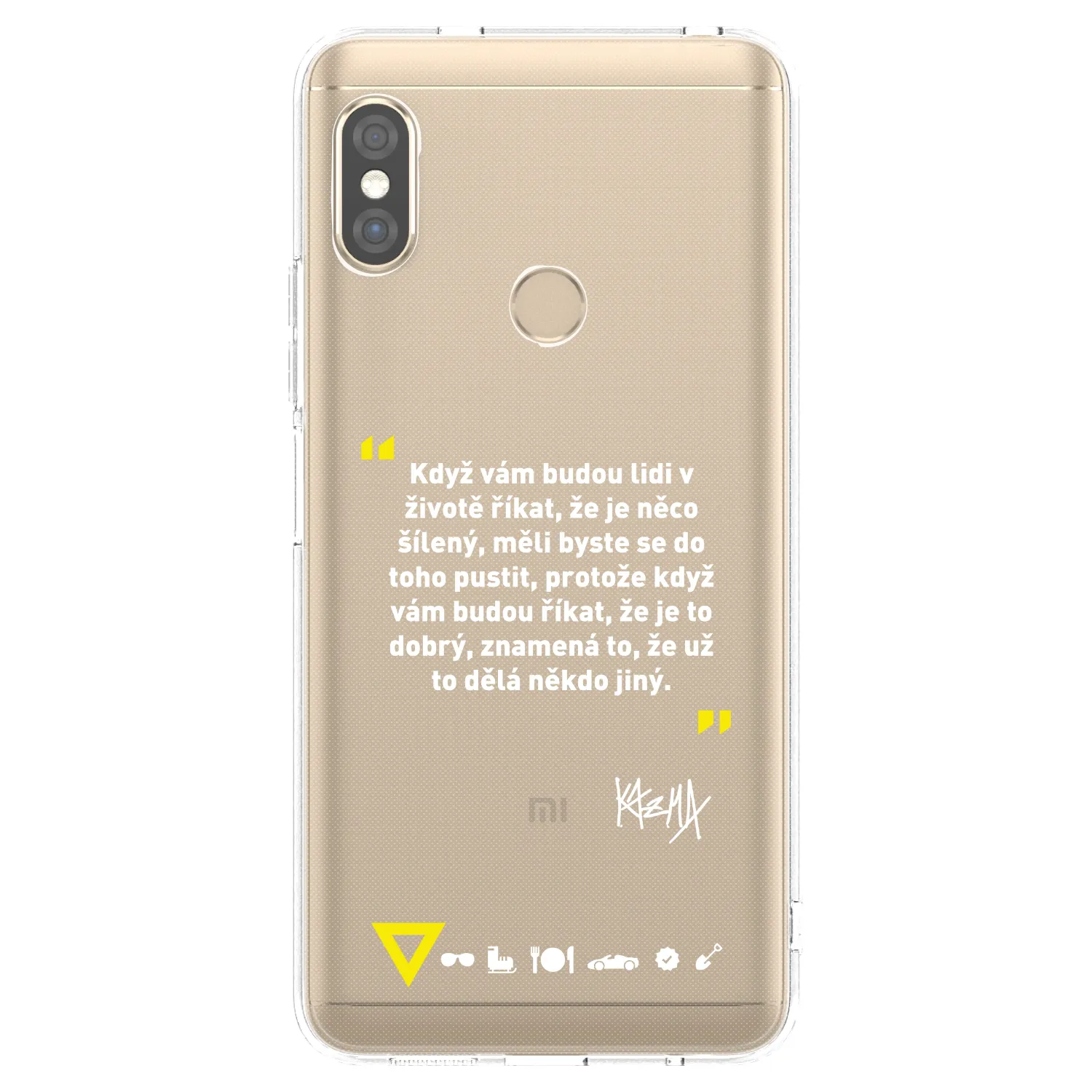 Silikónový prehľadný obal pre Xiaomi Redmi Note 5 Global - Kazma - MĚLI BYSTE SE DO TOHO PUSTIT
