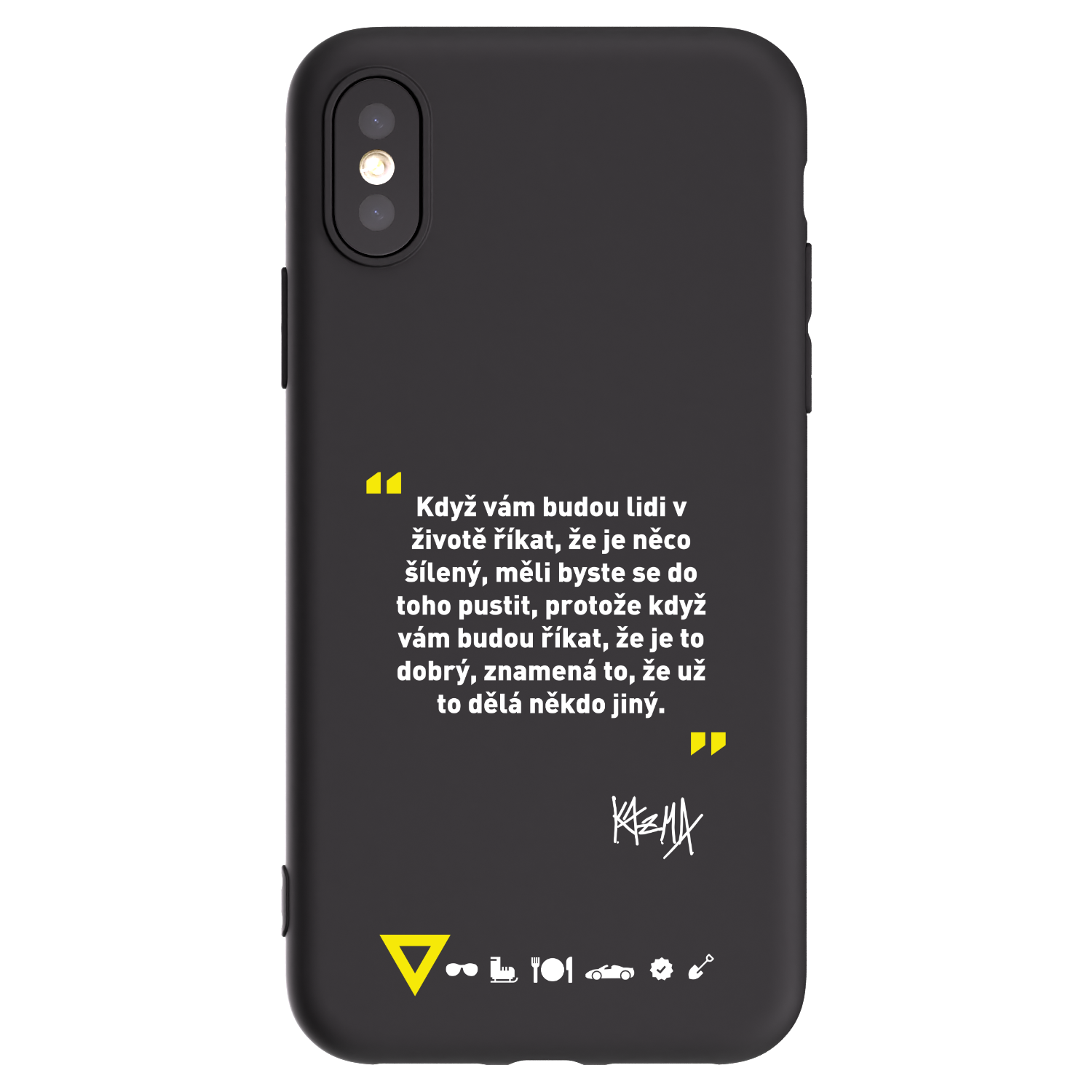 Picasee silikónový čierny obal pre Apple iPhone X/XS - Kazma - MĚLI BYSTE SE DO TOHO PUSTIT
