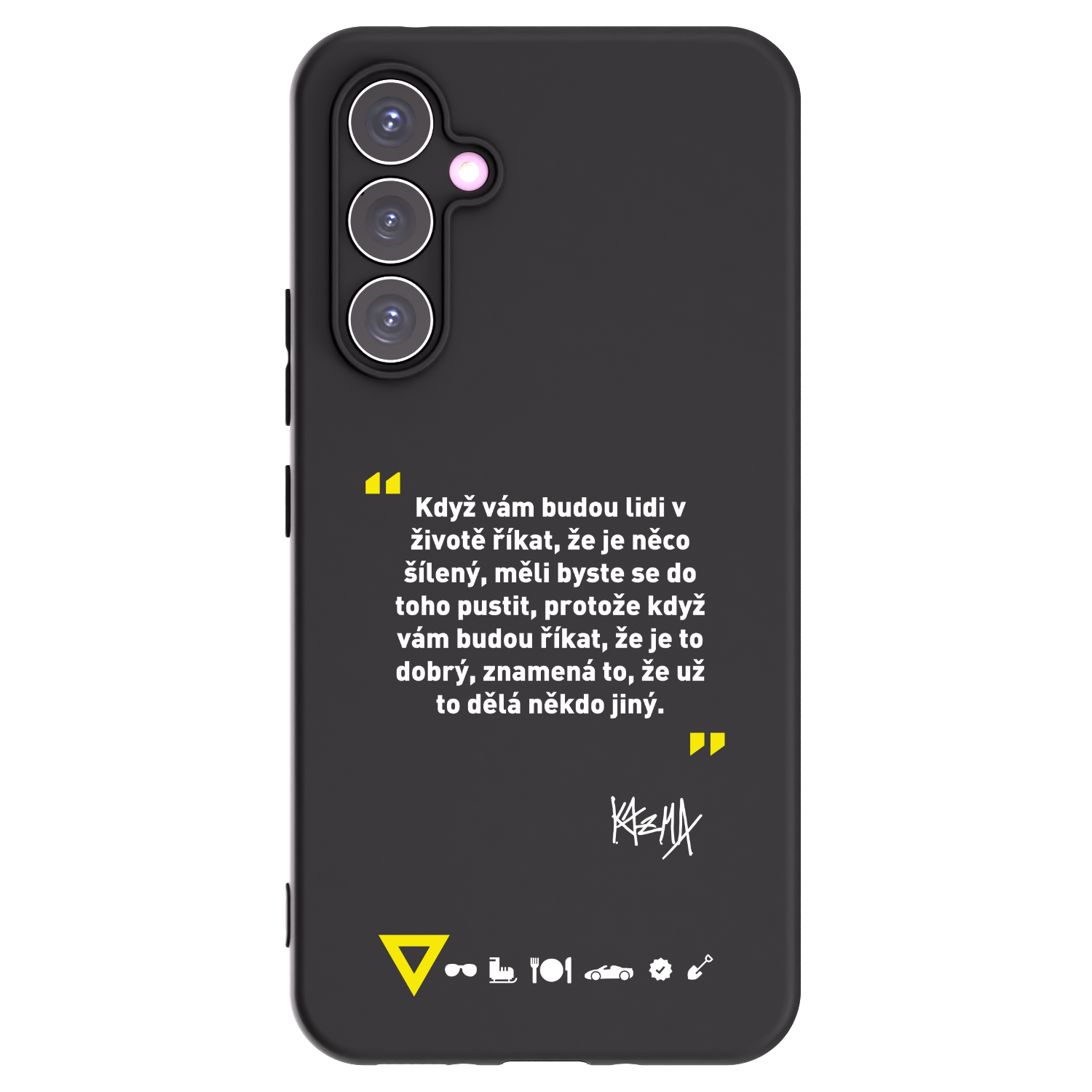 Picasee silikónový čierny obal pre Samsung Galaxy A54 5G A546B - Kazma - MĚLI BYSTE SE DO TOHO PUSTIT
