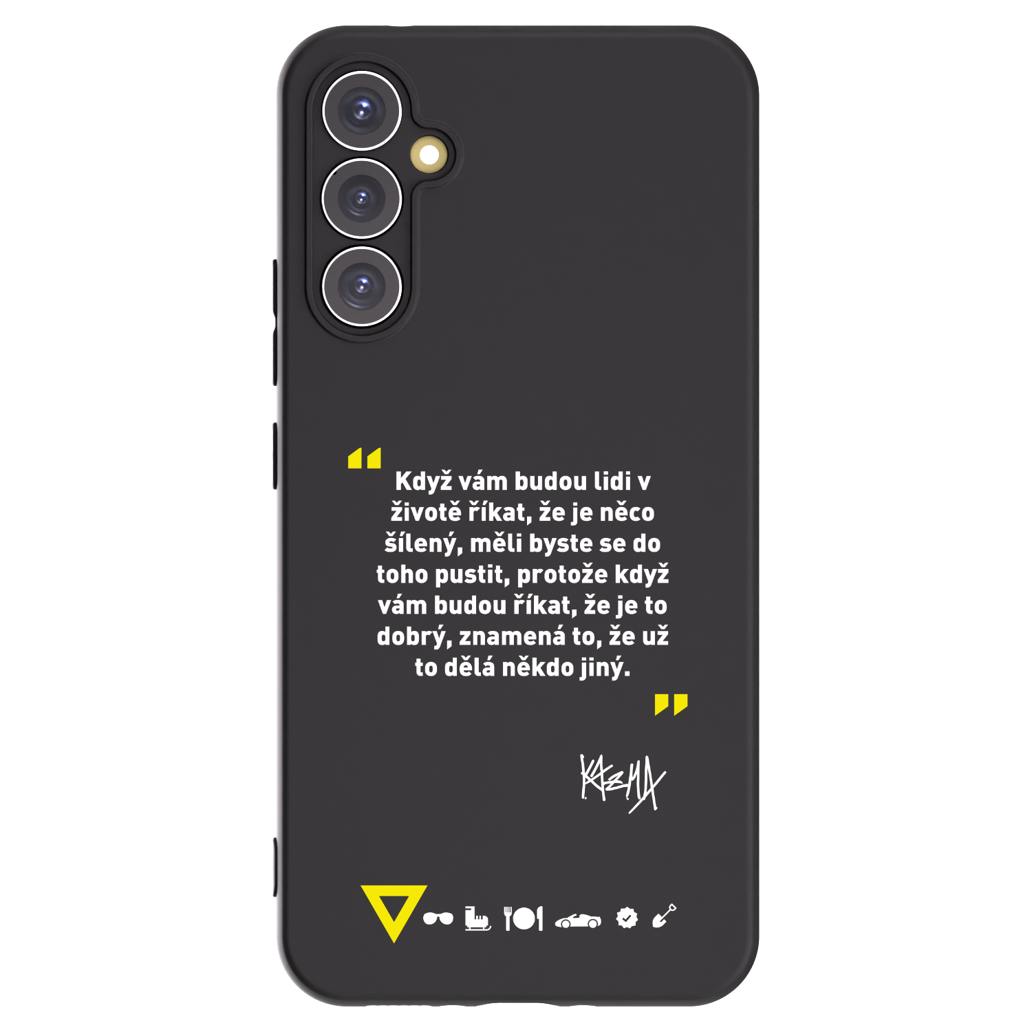 Picasee silikónový čierny obal pre Samsung Galaxy A34 5G A346B - Kazma - MĚLI BYSTE SE DO TOHO PUSTIT