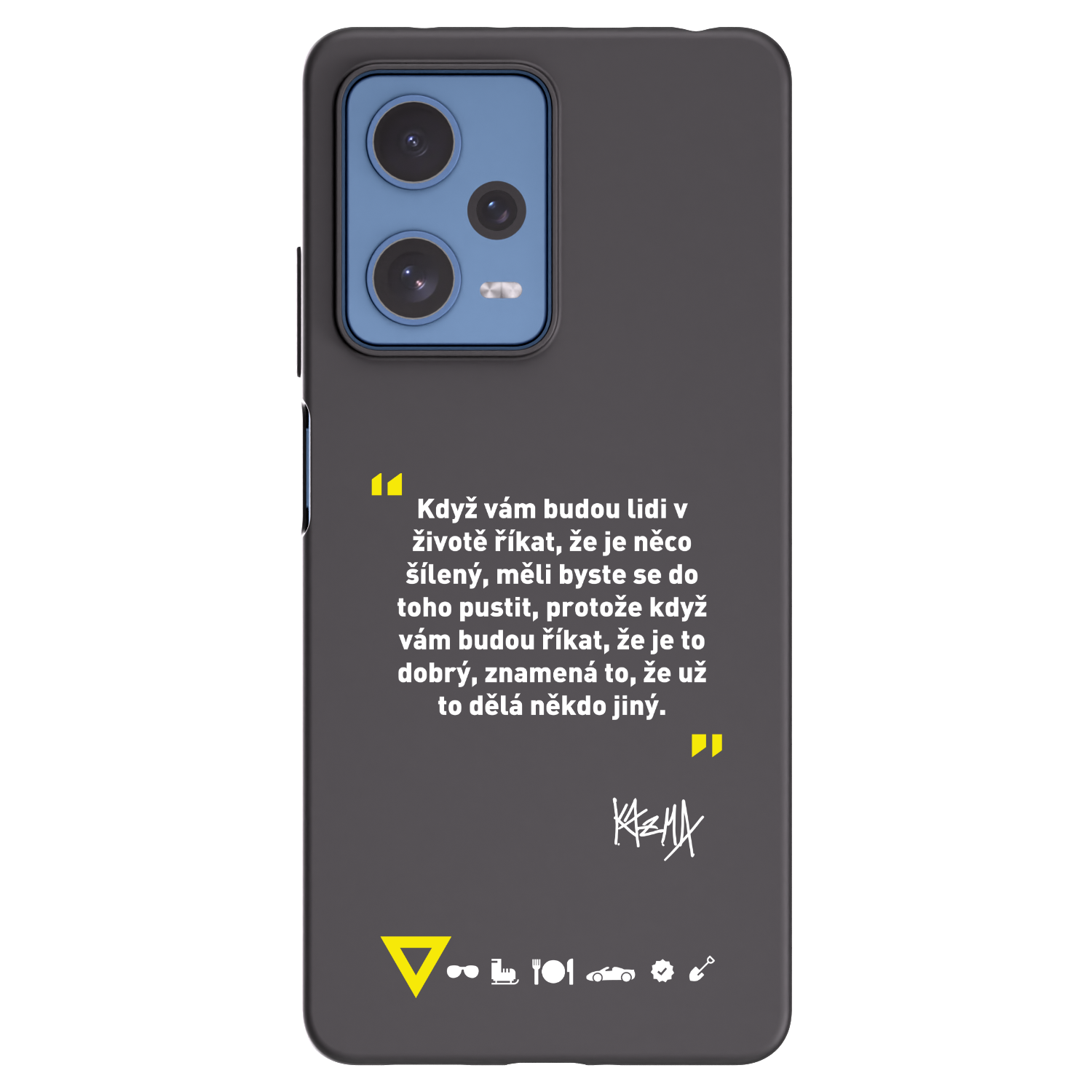 Picasee silikónový čierny obal pre Xiaomi Redmi Note 12 Pro 5G - Kazma - MĚLI BYSTE SE DO TOHO PUSTIT