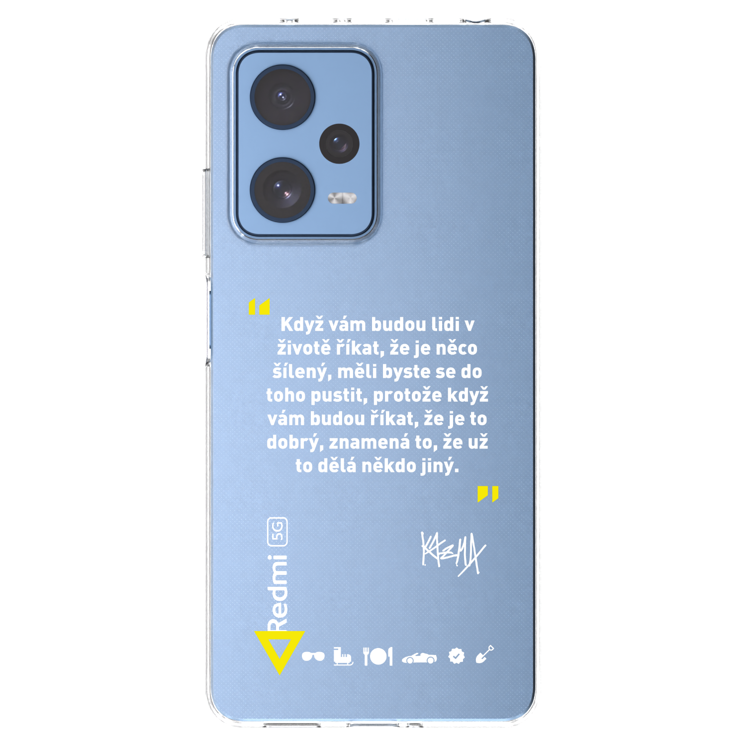 Picasee silikónový prehľadný obal pre Xiaomi Redmi Note 12 Pro 5G - Kazma - MĚLI BYSTE SE DO TOHO PUSTIT