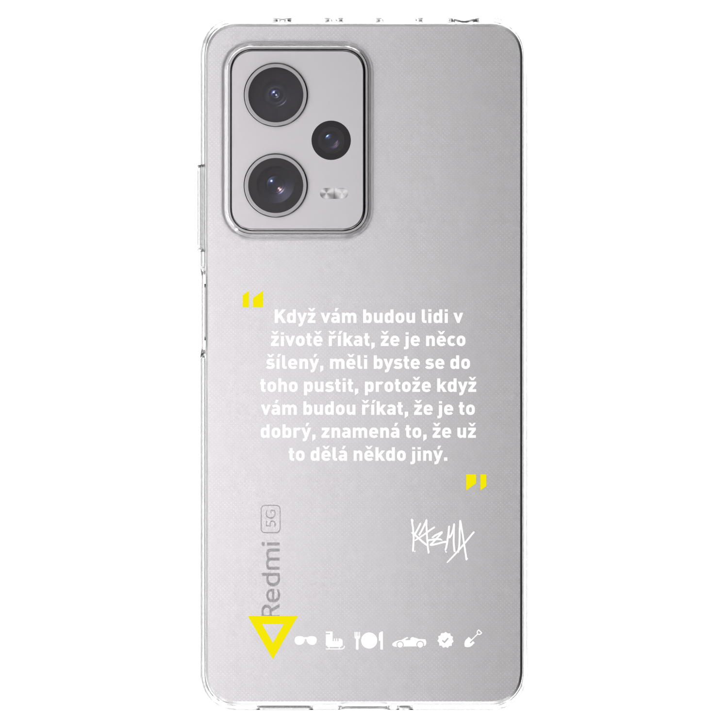 Picasee silikónový prehľadný obal pre Xiaomi Redmi Note 12 Pro+ 5G - Kazma - MĚLI BYSTE SE DO TOHO PUSTIT