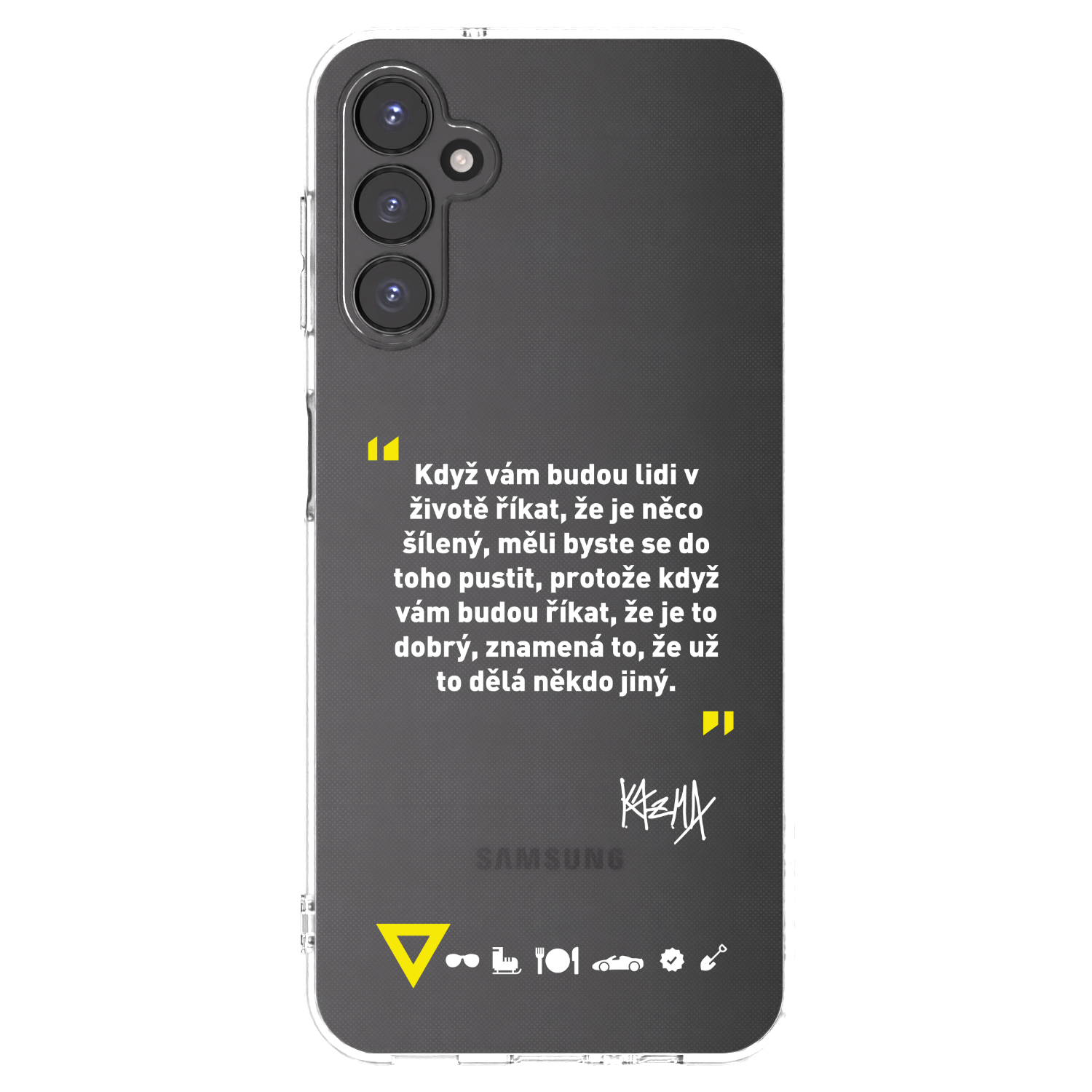 Picasee silikónový prehľadný obal pre Samsung Galaxy A14 5G A146P - Kazma - MĚLI BYSTE SE DO TOHO PUSTIT