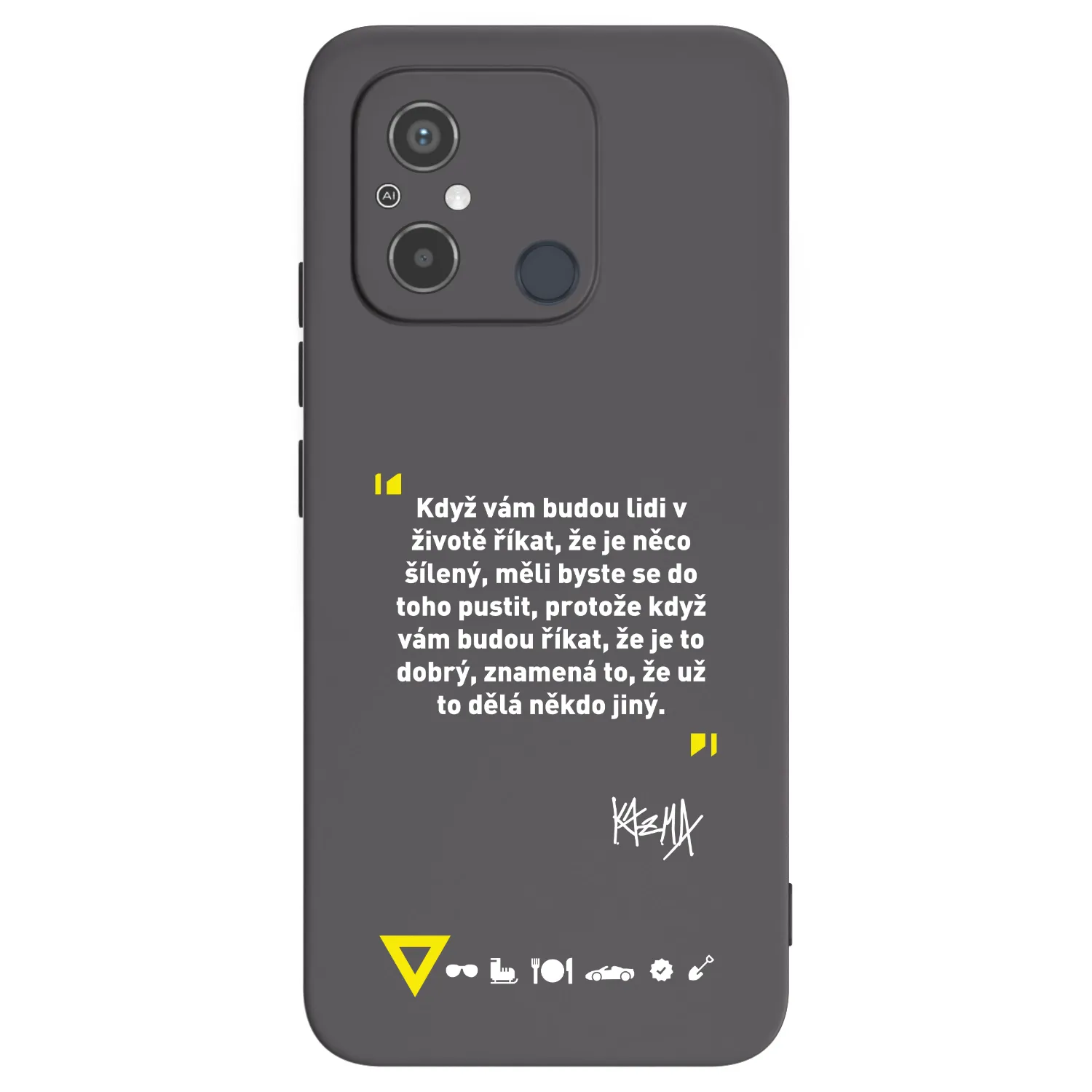 Picasee silikónový čierny obal pre Xiaomi Redmi 12C - Kazma - MĚLI BYSTE SE DO TOHO PUSTIT
