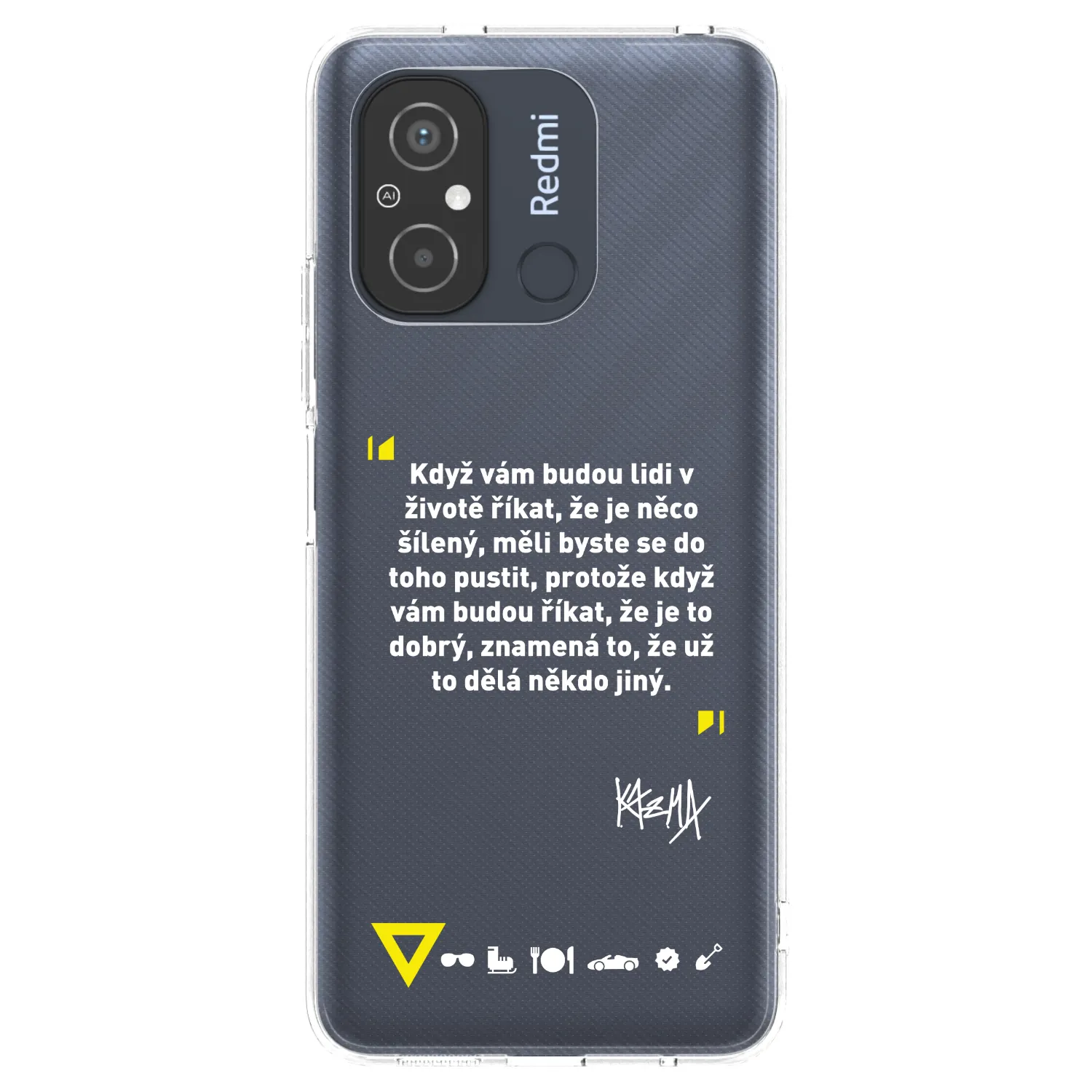 Picasee silikónový prehľadný obal pre Xiaomi Redmi 12C - Kazma - MĚLI BYSTE SE DO TOHO PUSTIT