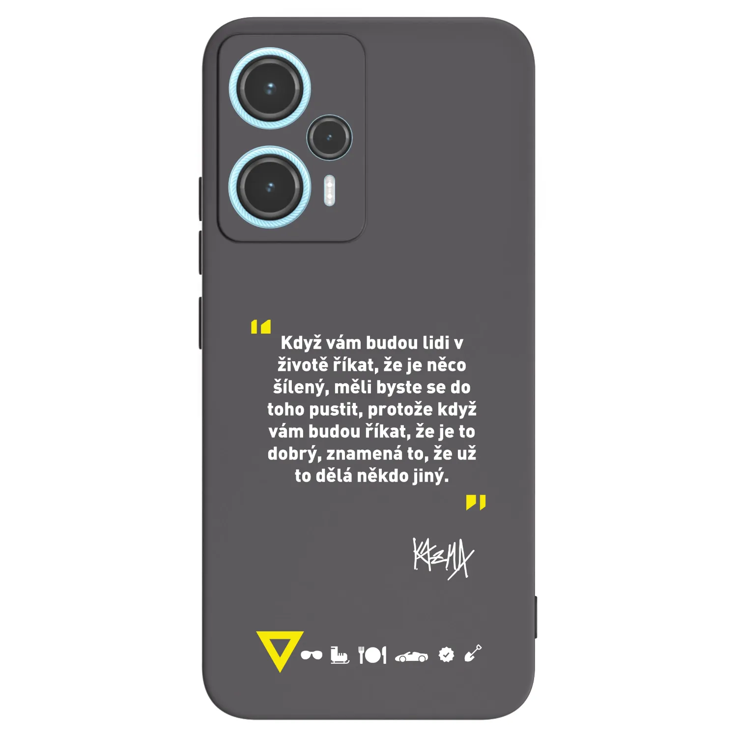 Picasee silikónový čierny obal pre Xiaomi Poco F5 - Kazma - MĚLI BYSTE SE DO TOHO PUSTIT