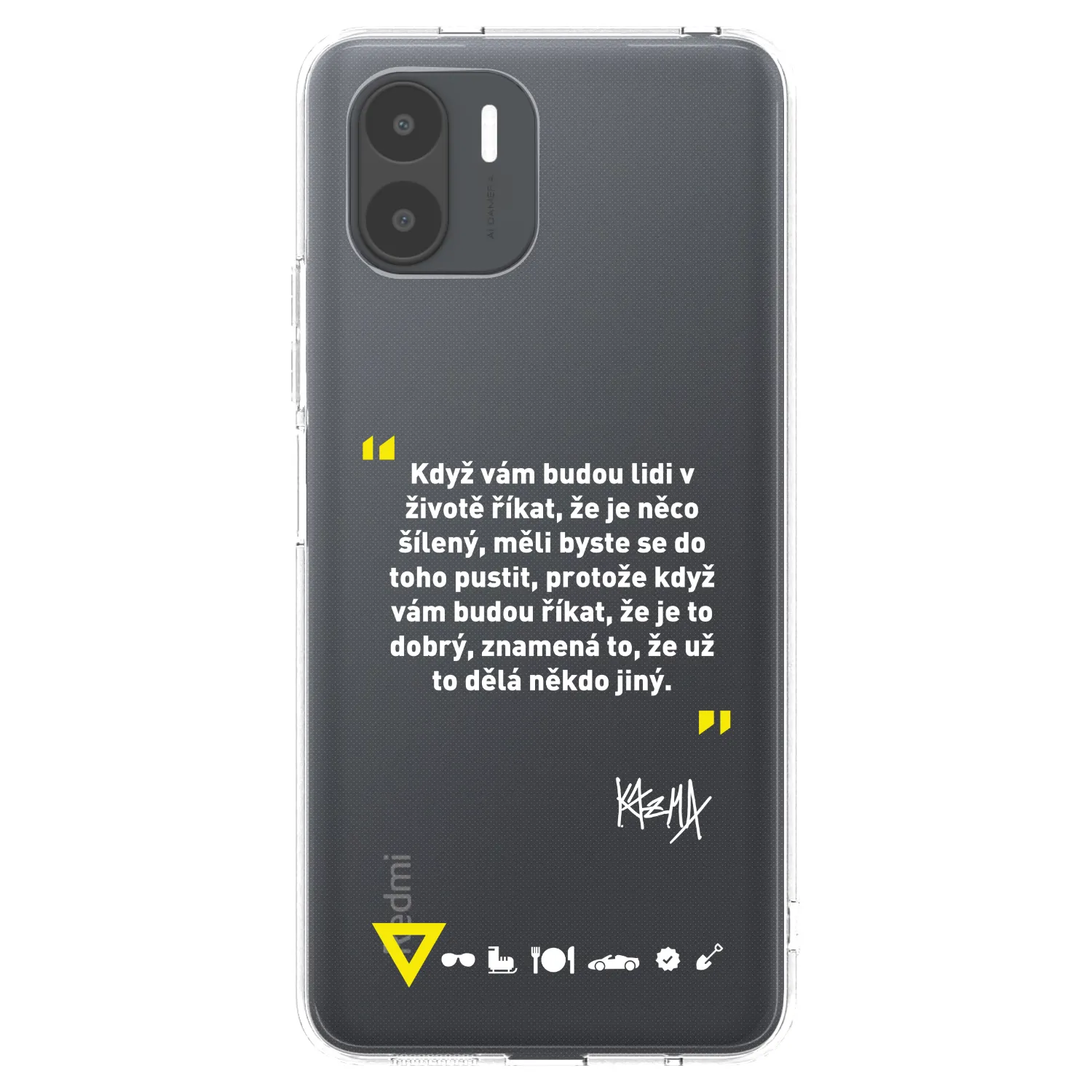 Picasee silikónový prehľadný obal pre Xiaomi Redmi A2 - Kazma - MĚLI BYSTE SE DO TOHO PUSTIT
