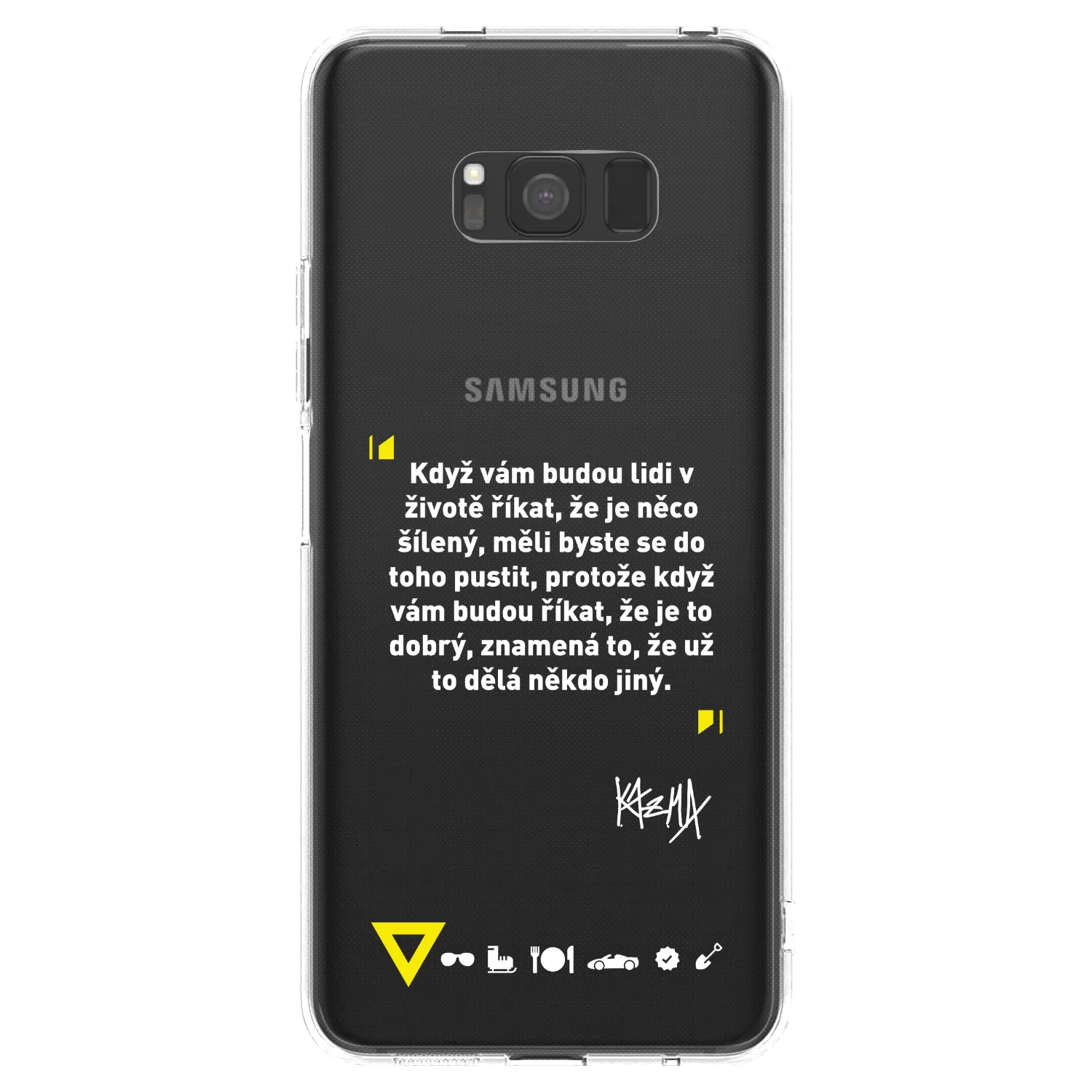 Picasee silikónový prehľadný obal pre Samsung Galaxy S8 G950F - Kazma - MĚLI BYSTE SE DO TOHO PUSTIT