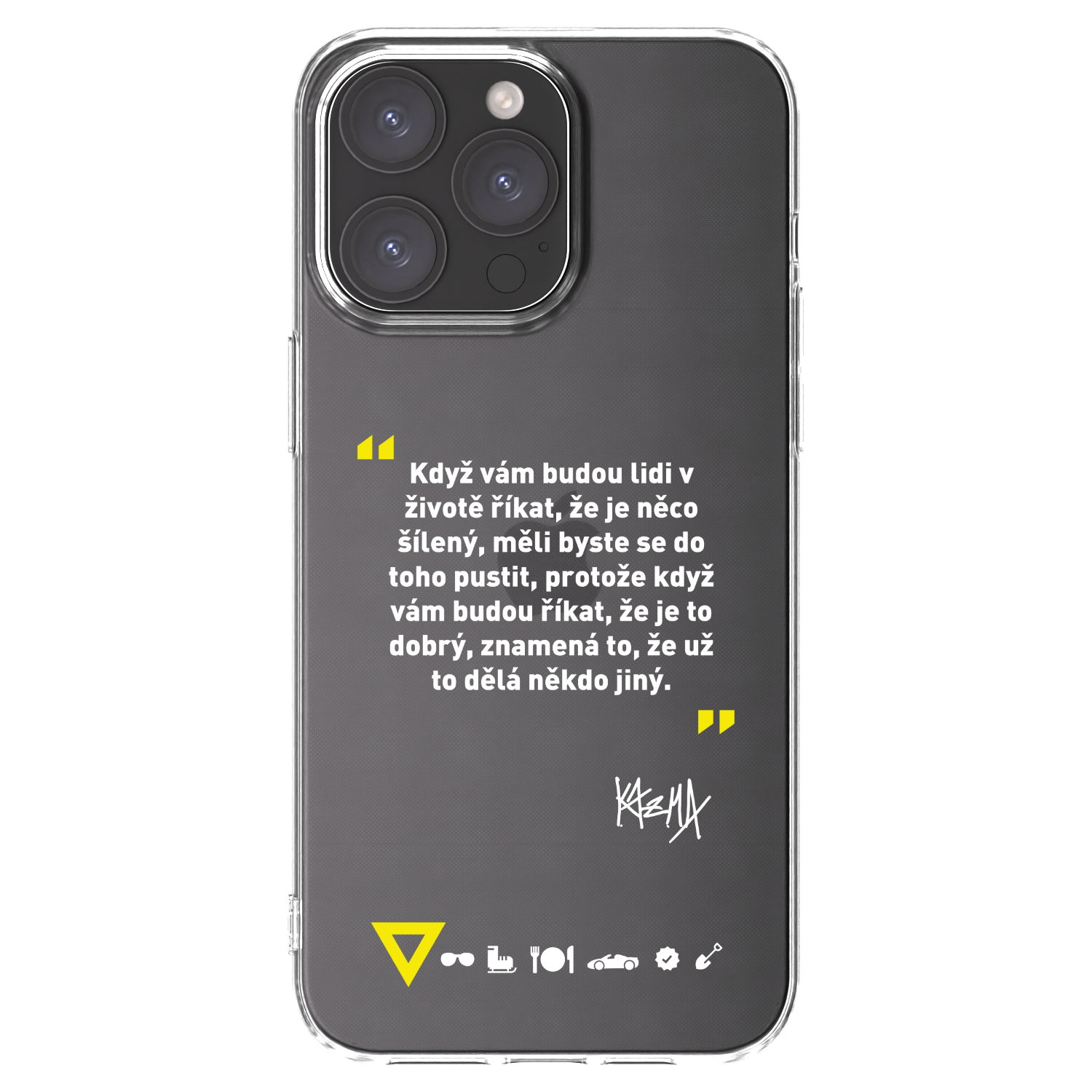 Picasee silikónový prehľadný obal pre Apple iPhone 15 Pro Max - Kazma - MĚLI BYSTE SE DO TOHO PUSTIT