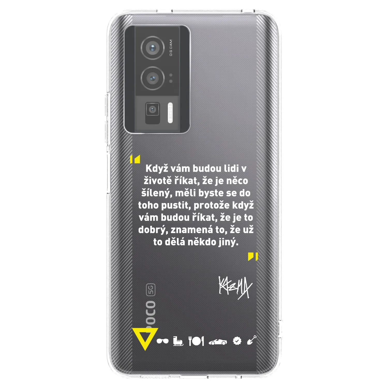 Picasee silikónový prehľadný obal pre Xiaomi Poco F5 Pro 5G - Kazma - MĚLI BYSTE SE DO TOHO PUSTIT