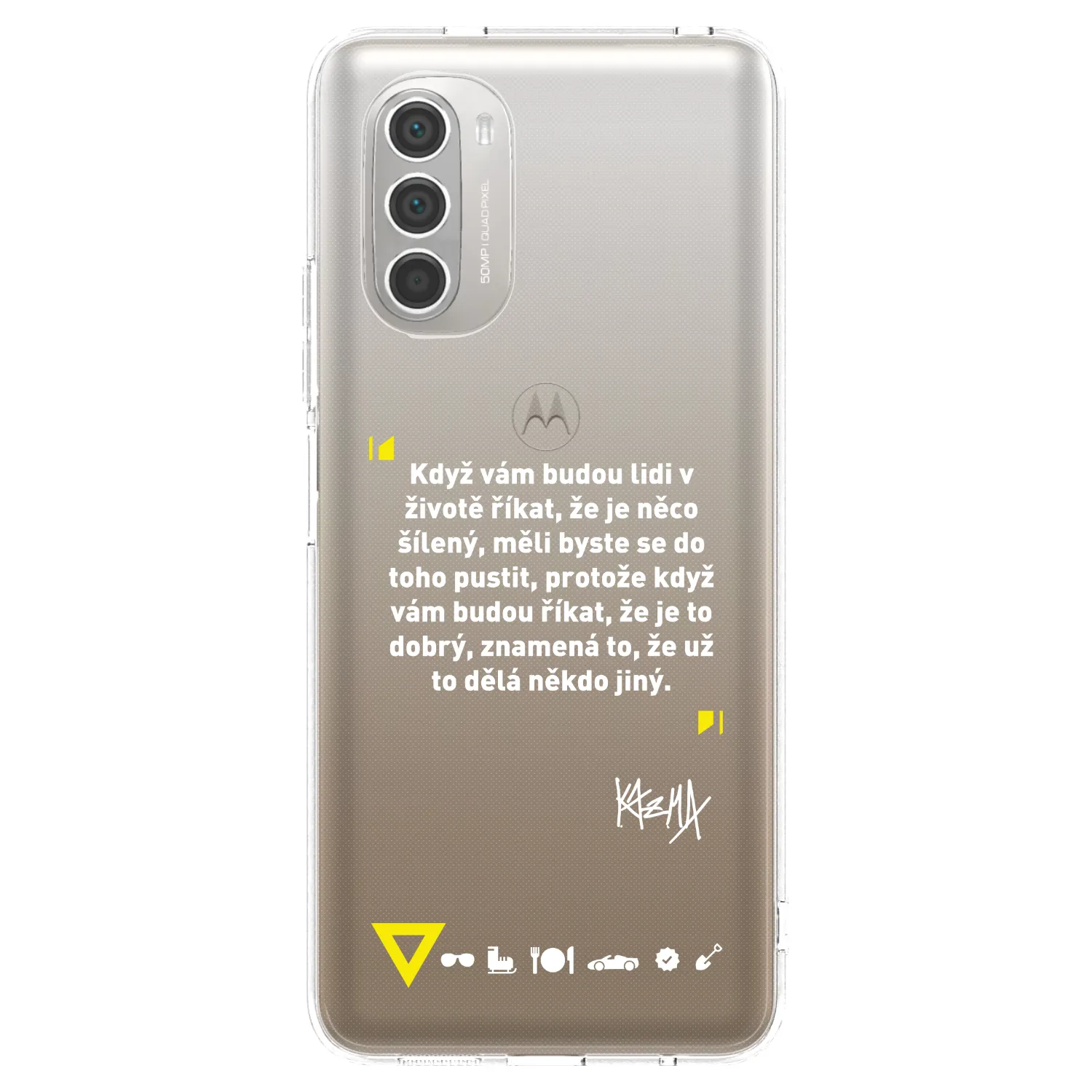 Picasee silikónový prehľadný obal pre Motorola Moto G51 - Kazma - MĚLI BYSTE SE DO TOHO PUSTIT