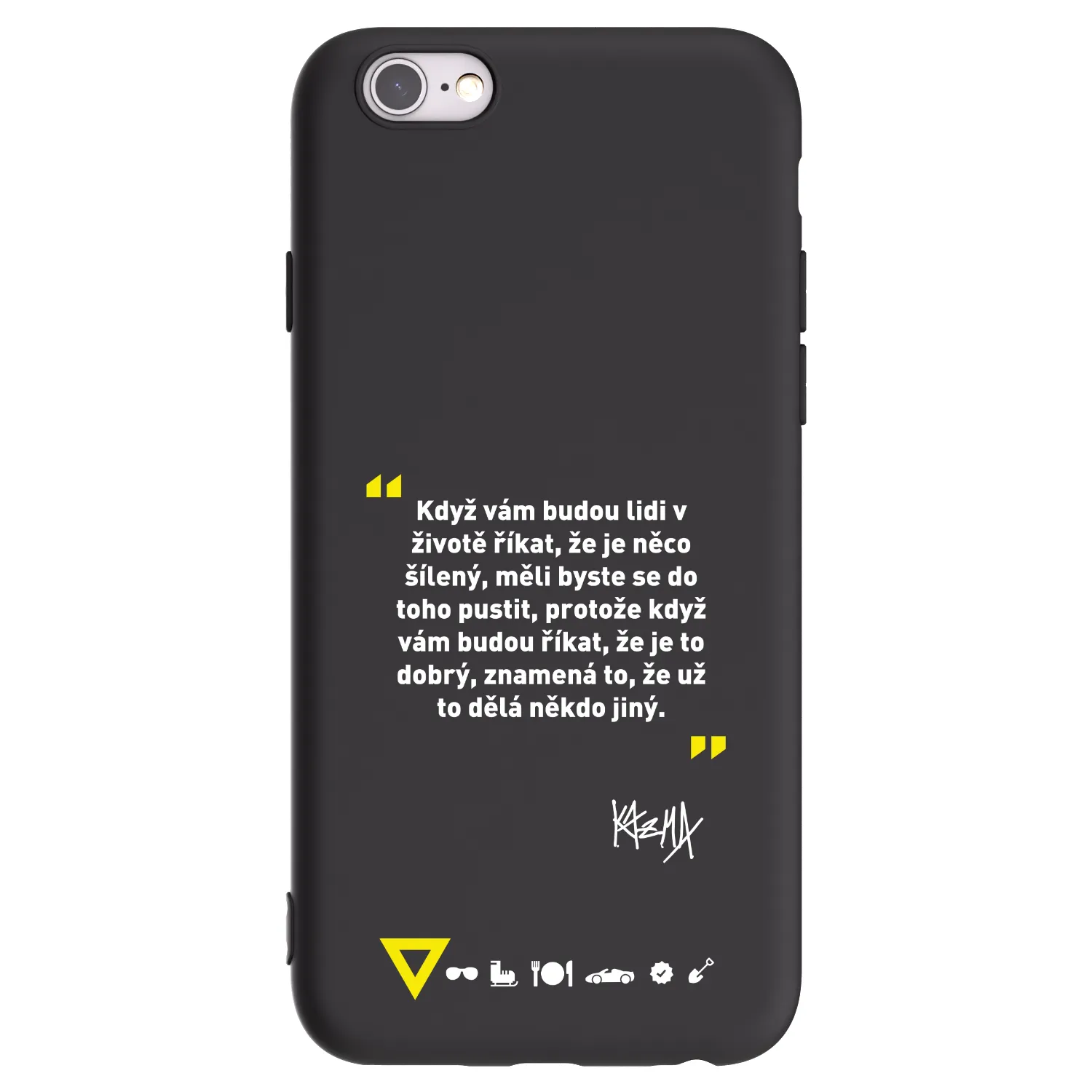 Picasee silikónový čierny obal pre Apple iPhone 6/6S - Kazma - MĚLI BYSTE SE DO TOHO PUSTIT