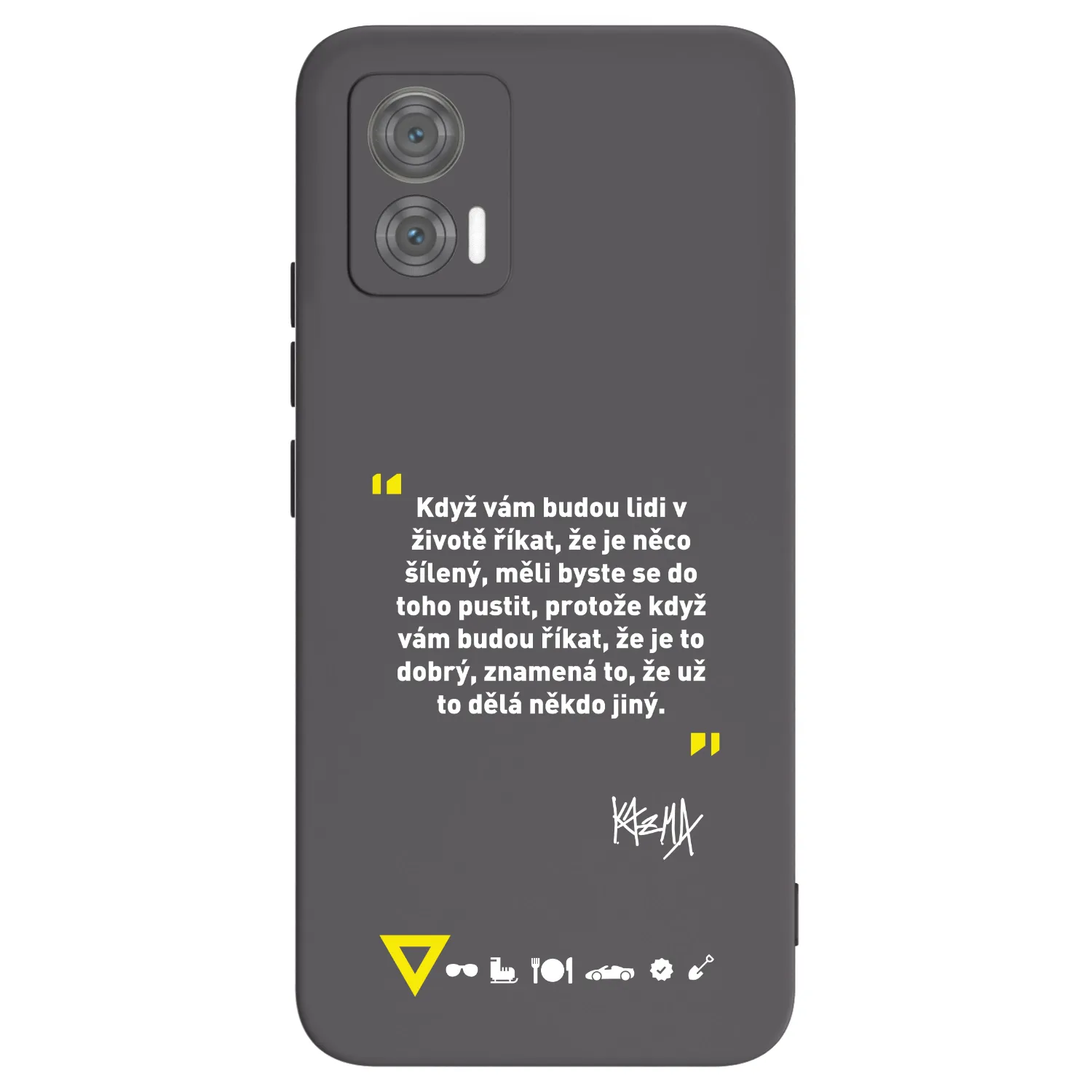 Picasee silikónový čierny obal pre Motorola Edge 30 Neo - Kazma - MĚLI BYSTE SE DO TOHO PUSTIT