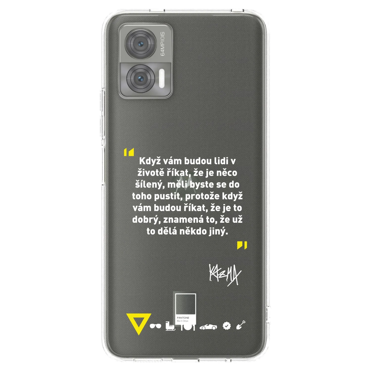 Picasee silikónový prehľadný obal pre Motorola Edge 30 Neo - Kazma - MĚLI BYSTE SE DO TOHO PUSTIT