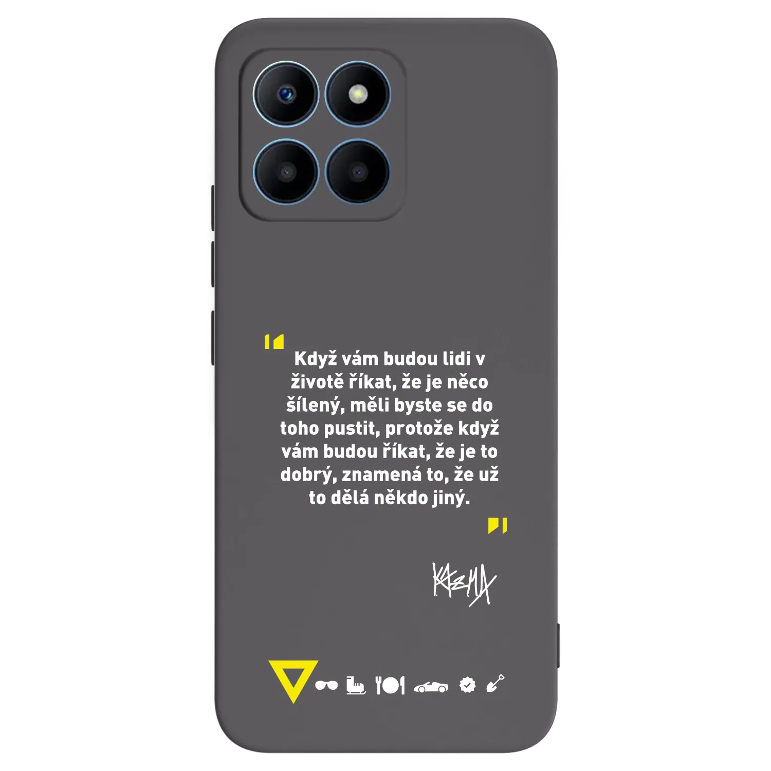 Picasee silikónový čierny obal pre Honor 70 Lite - Kazma - MĚLI BYSTE SE DO TOHO PUSTIT