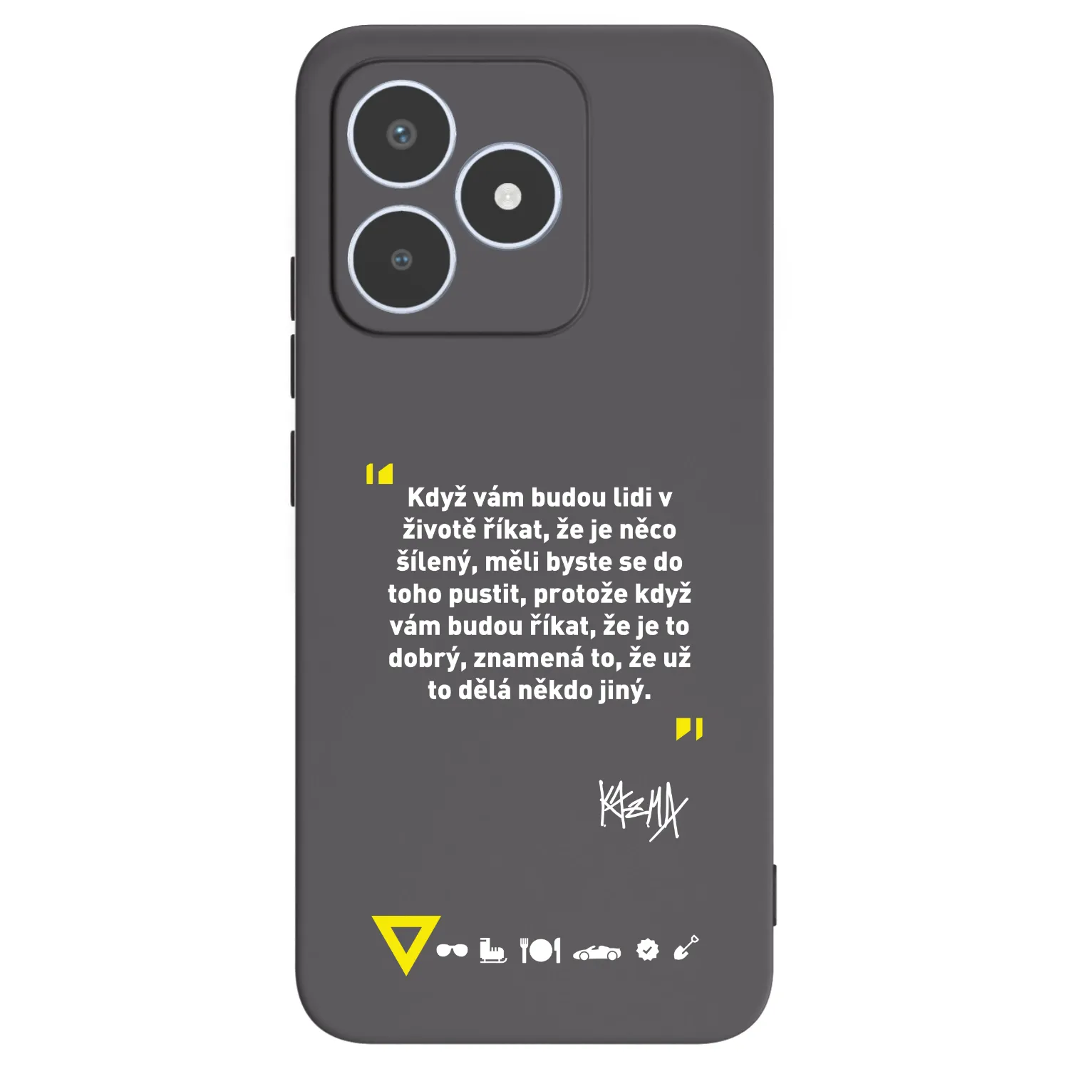 Picasee silikónový čierny obal pre Realme C53 - Kazma - MĚLI BYSTE SE DO TOHO PUSTIT
