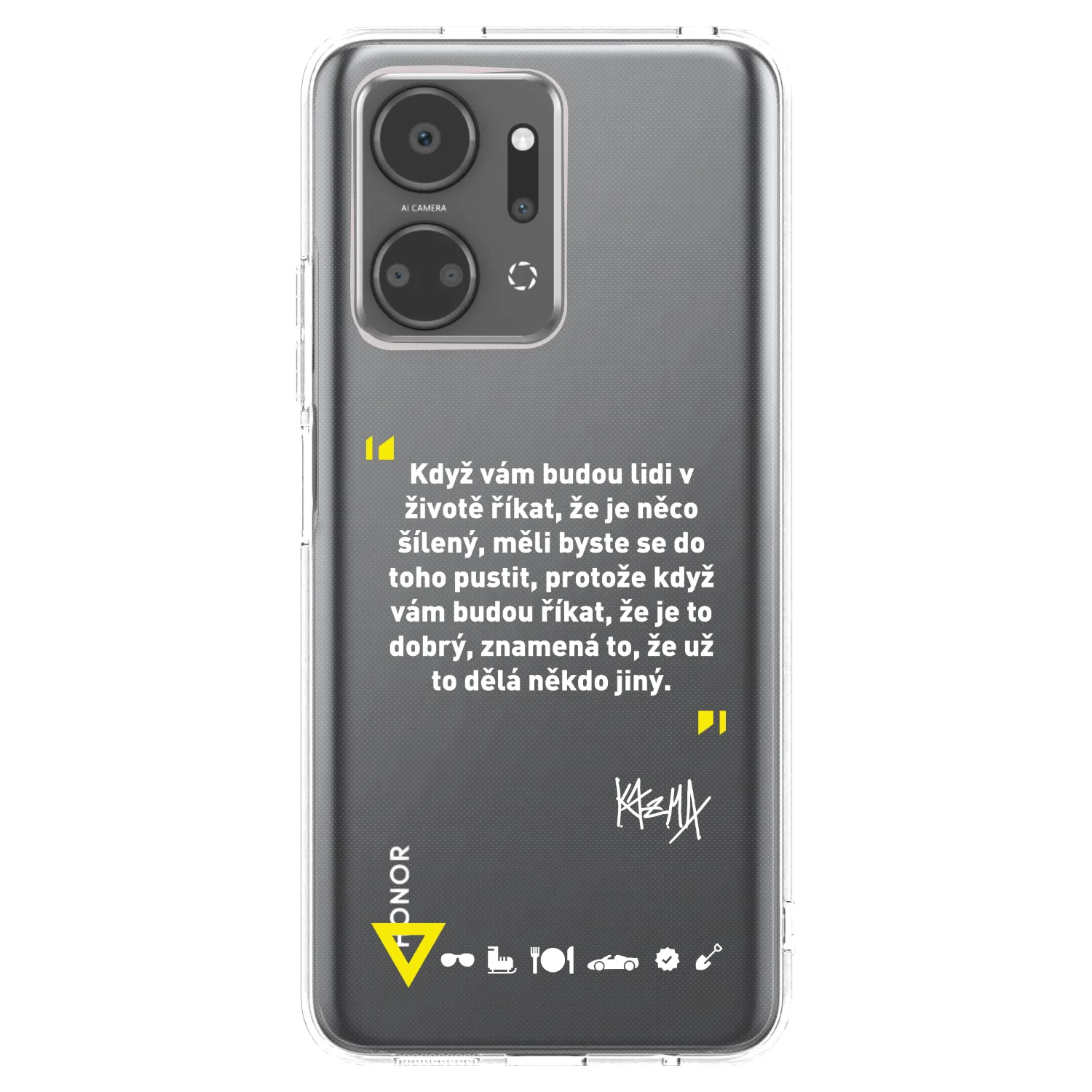 Picasee silikónový prehľadný obal pre Honor X7a - Kazma - MĚLI BYSTE SE DO TOHO PUSTIT