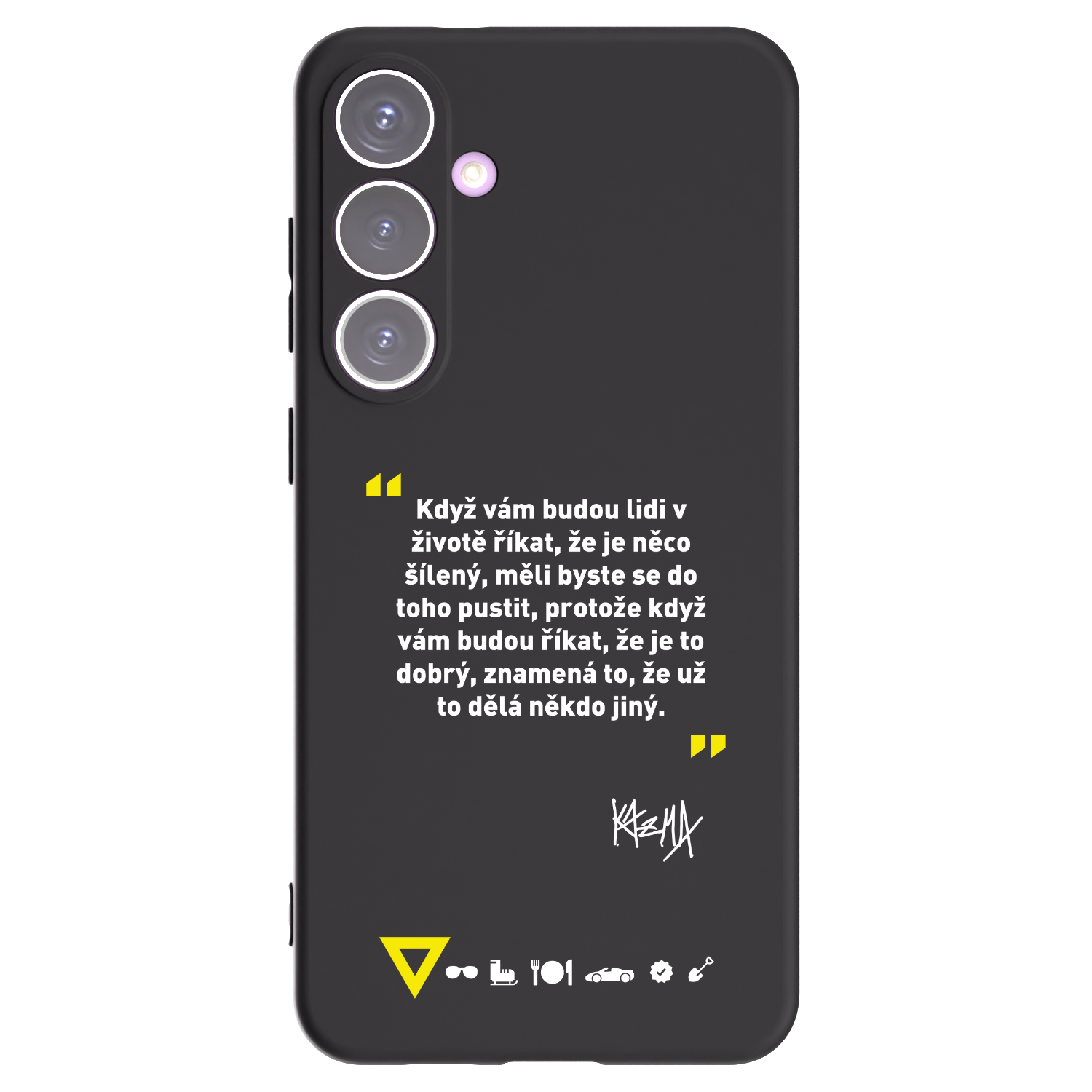 Picasee silikónový čierny obal pre Samsung Galaxy S24+ S926B 5G - Kazma - MĚLI BYSTE SE DO TOHO PUSTIT