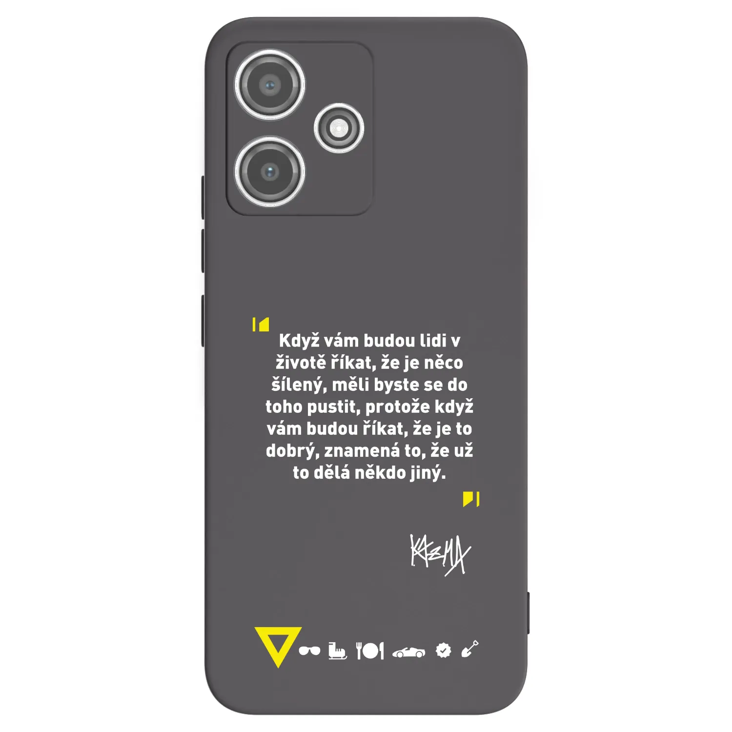 Picasee silikónový čierny obal pre Xiaomi Redmi 12 5G - Kazma - MĚLI BYSTE SE DO TOHO PUSTIT