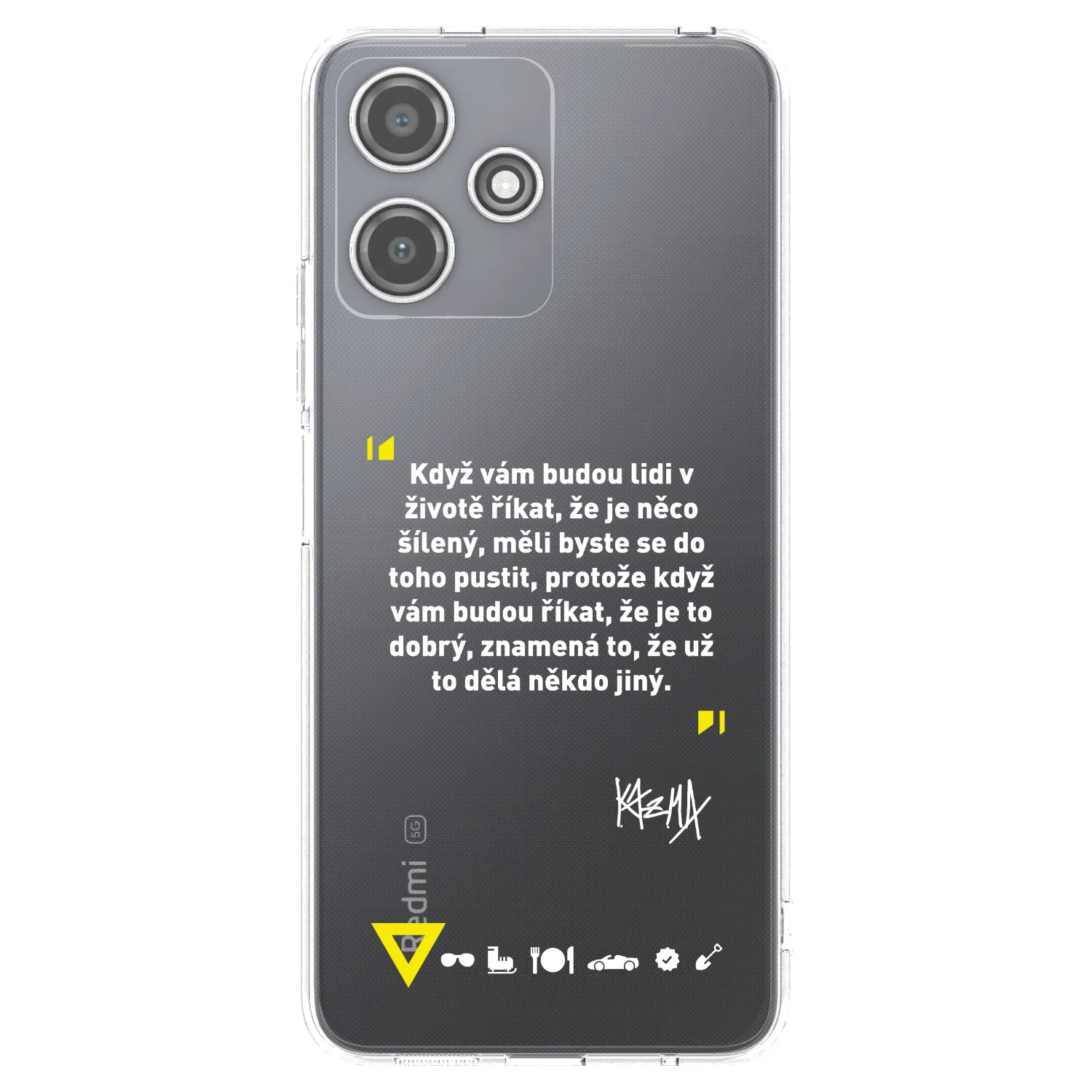Picasee silikónový prehľadný obal pre Xiaomi Redmi 12 5G - Kazma - MĚLI BYSTE SE DO TOHO PUSTIT