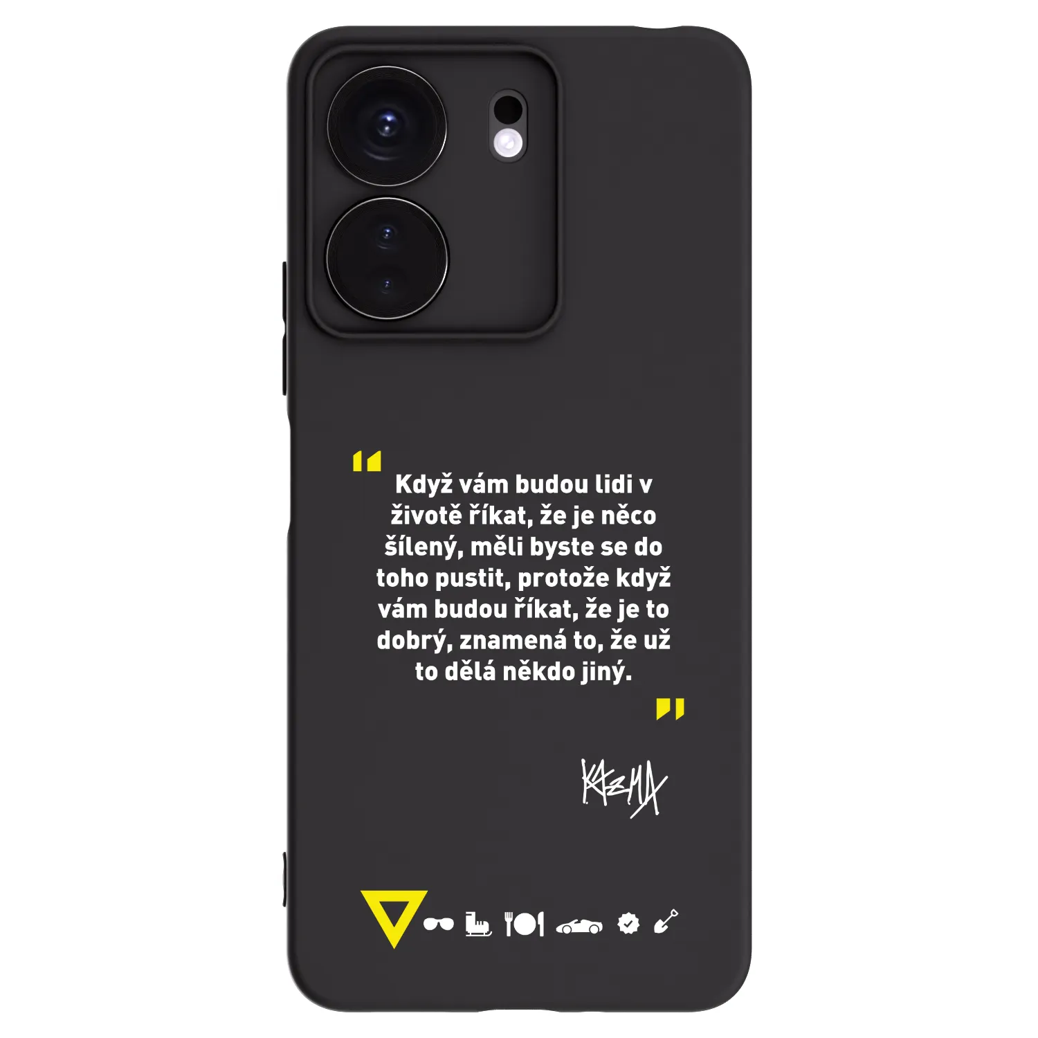 Silikónový čierny obal pre Xiaomi Redmi 13C 4G - Kazma - MĚLI BYSTE SE DO TOHO PUSTIT