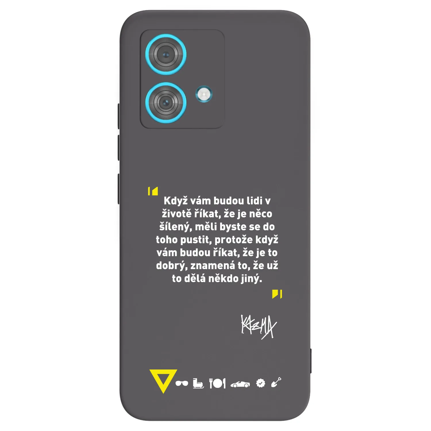 Picasee silikónový čierny obal pre Motorola Edge 40 Neo - Kazma - MĚLI BYSTE SE DO TOHO PUSTIT