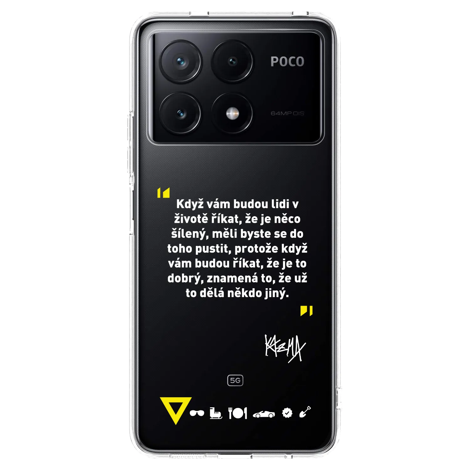 Picasee silikónový prehľadný obal pre Xiaomi Poco X6 Pro - Kazma - MĚLI BYSTE SE DO TOHO PUSTIT