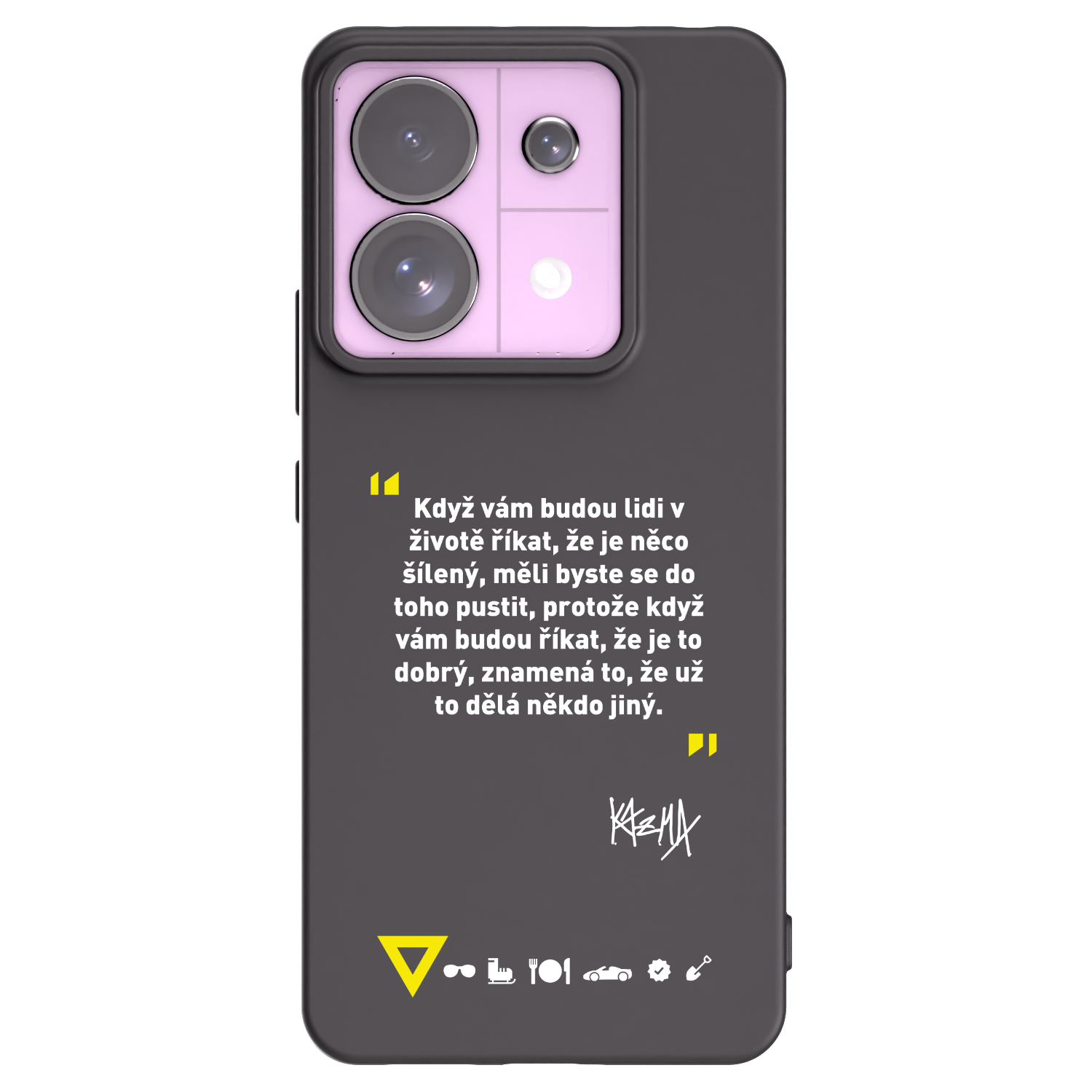 Picasee silikónový čierny obal pre Xiaomi Redmi Note 13 Pro 5G - Kazma - MĚLI BYSTE SE DO TOHO PUSTIT