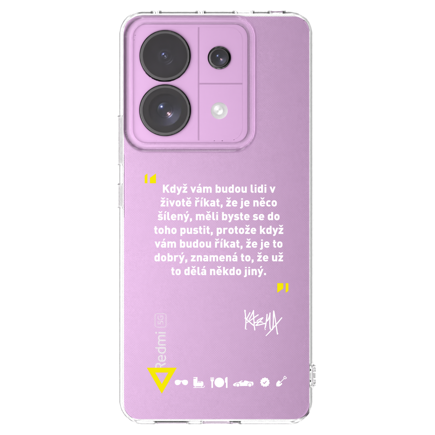 Picasee silikónový prehľadný obal pre Xiaomi Redmi Note 13 Pro 5G - Kazma - MĚLI BYSTE SE DO TOHO PUSTIT