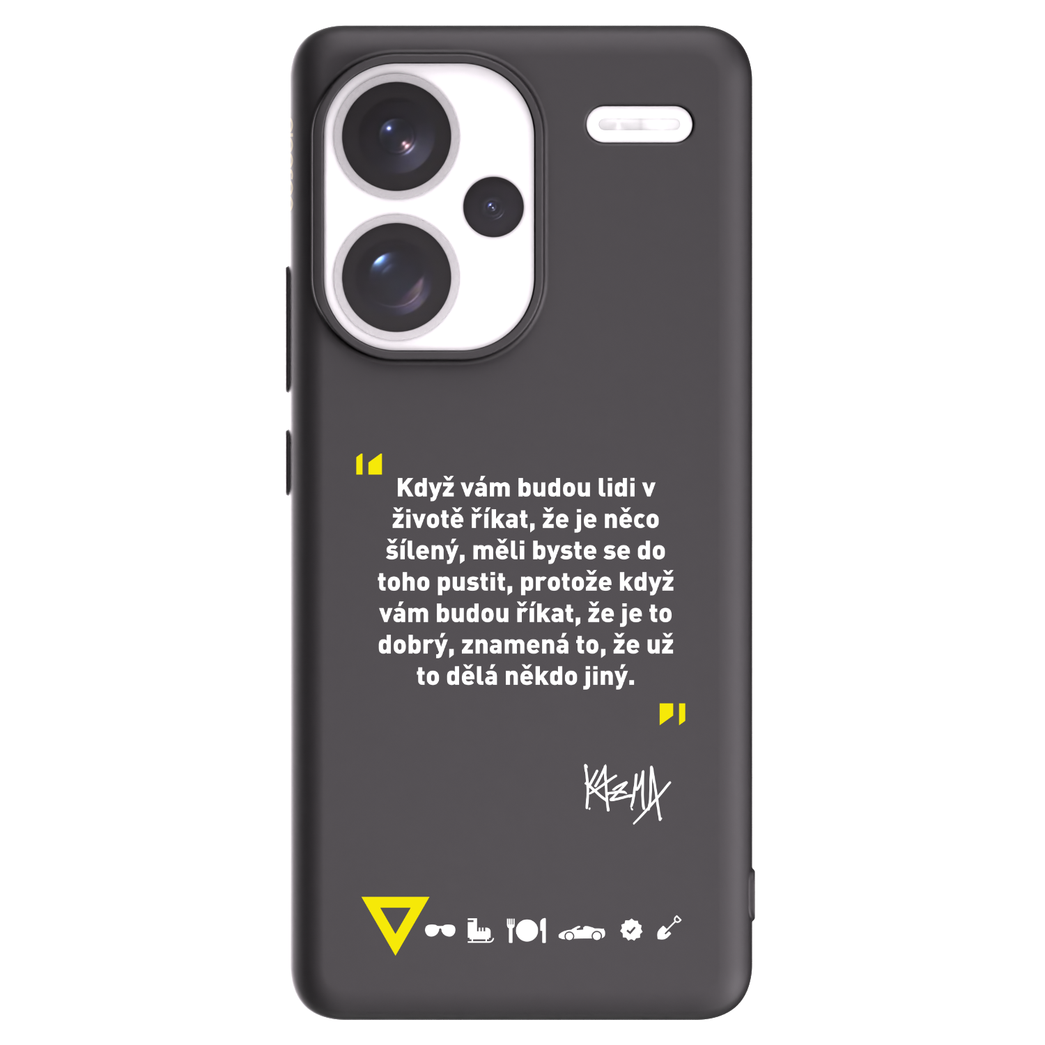 Picasee silikónový čierny obal pre Xiaomi Redmi Note 13 Pro+ 5G - Kazma - MĚLI BYSTE SE DO TOHO PUSTIT