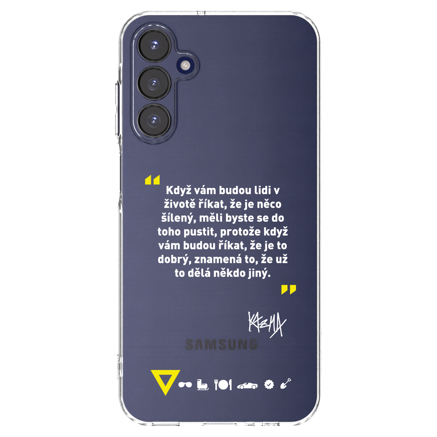 Picasee silikónový prehľadný obal pre Samsung Galaxy A15 A155F 4G - Kazma - MĚLI BYSTE SE DO TOHO PUSTIT