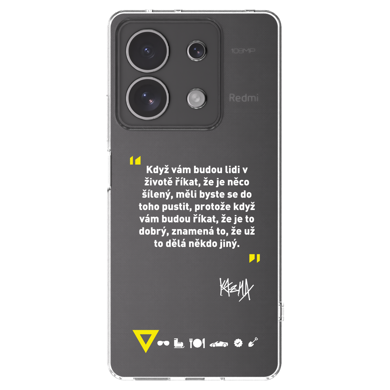 Picasee silikónový prehľadný obal pre Xiaomi Redmi Note 13 4G - Kazma - MĚLI BYSTE SE DO TOHO PUSTIT