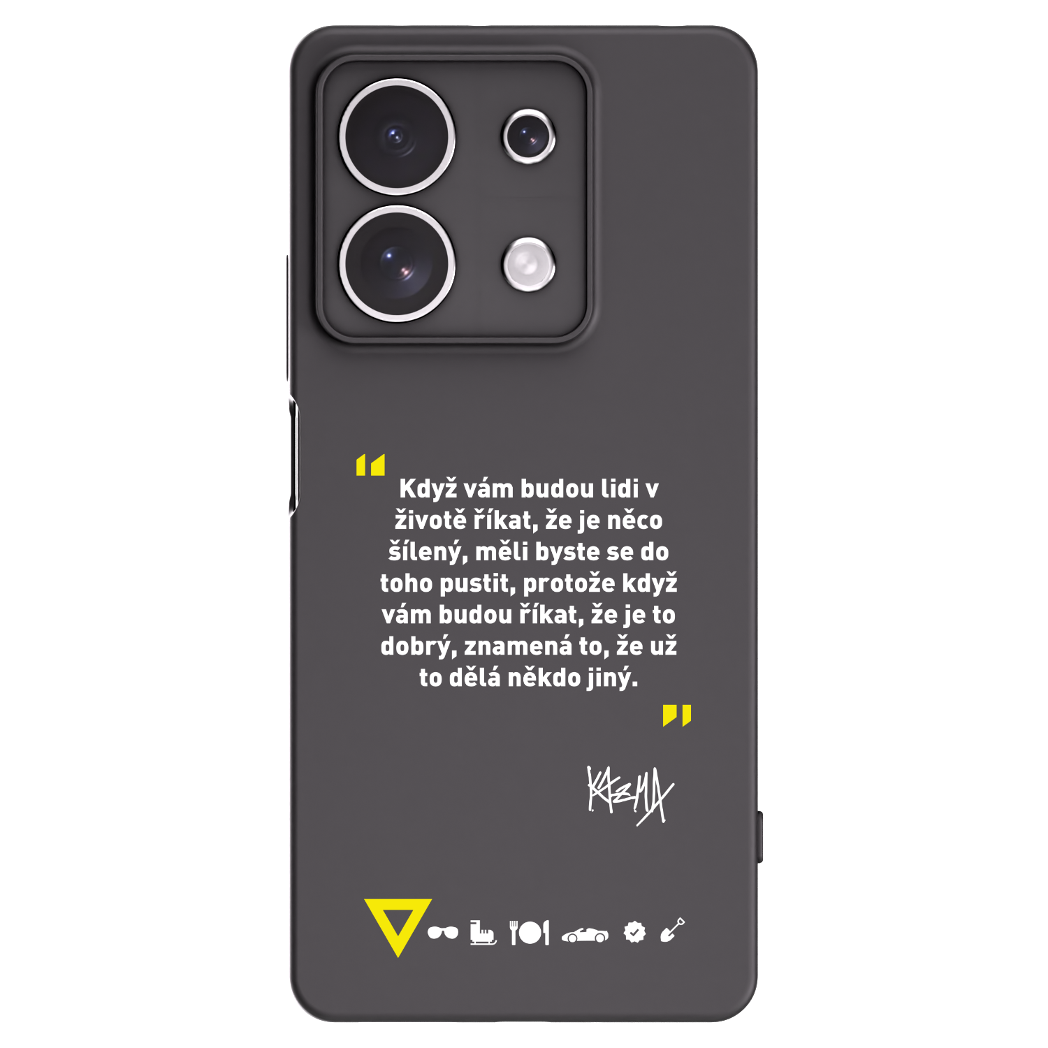 Picasee silikónový čierny obal pre Xiaomi Redmi Note 13 4G - Kazma - MĚLI BYSTE SE DO TOHO PUSTIT