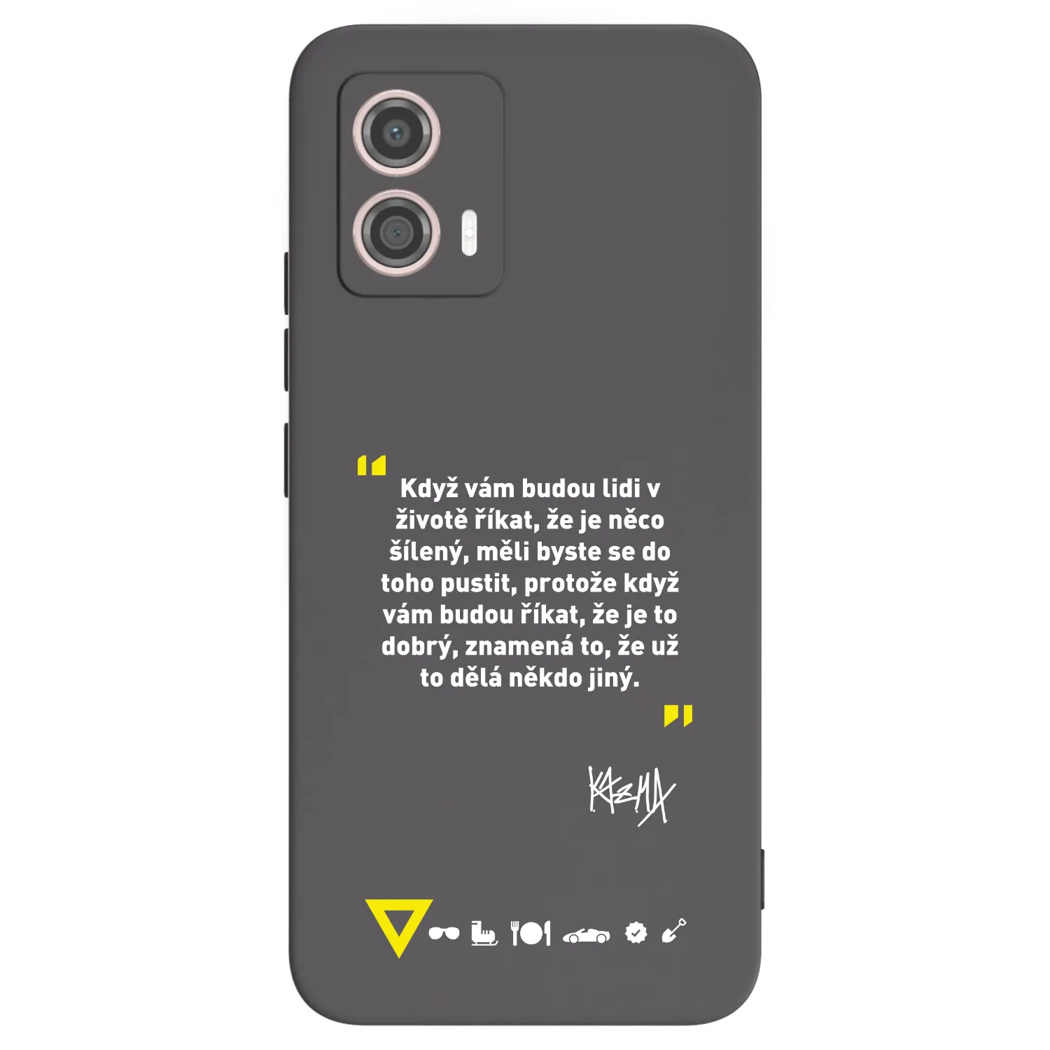 Picasee silikónový čierny obal pre Motorola Moto G53 5G - Kazma - MĚLI BYSTE SE DO TOHO PUSTIT