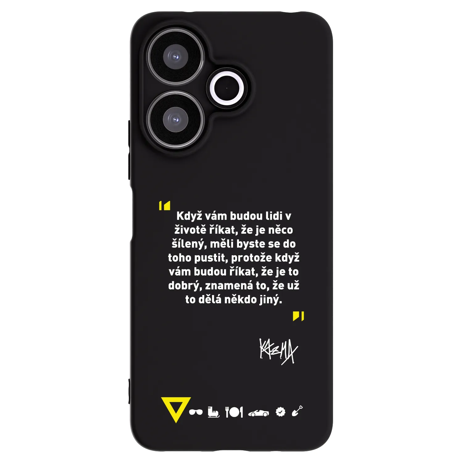 Silikónový čierny obal pre Xiaomi Redmi 13 4G - Kazma - MĚLI BYSTE SE DO TOHO PUSTIT