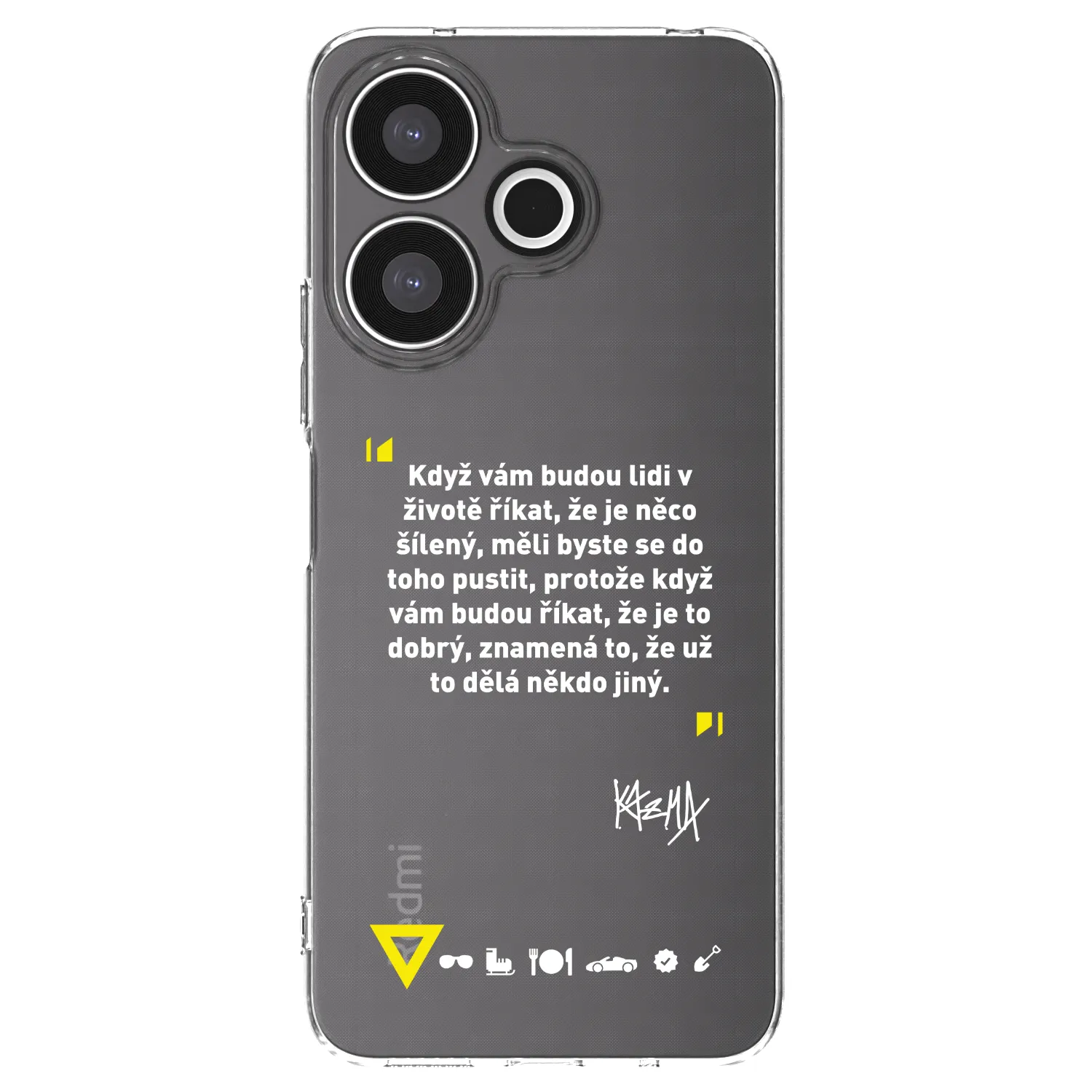 Silikónový prehľadný obal pre Xiaomi Redmi 13 4G - Kazma - MĚLI BYSTE SE DO TOHO PUSTIT