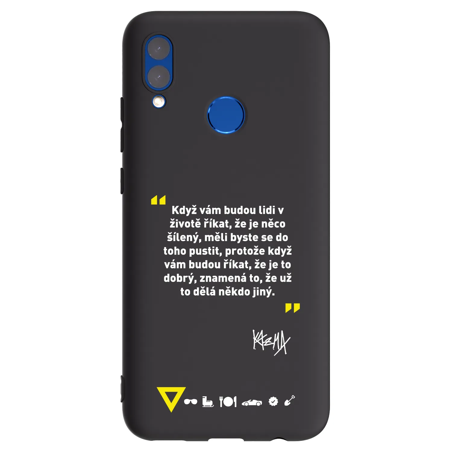Picasee silikónový čierny obal pre Huawei P Smart 2019 - Kazma - MĚLI BYSTE SE DO TOHO PUSTIT
