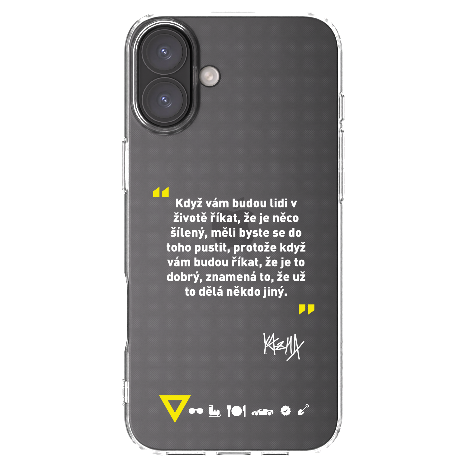 Picasee silikónový prehľadný obal pre Apple iPhone 16 Plus - Kazma - MĚLI BYSTE SE DO TOHO PUSTIT