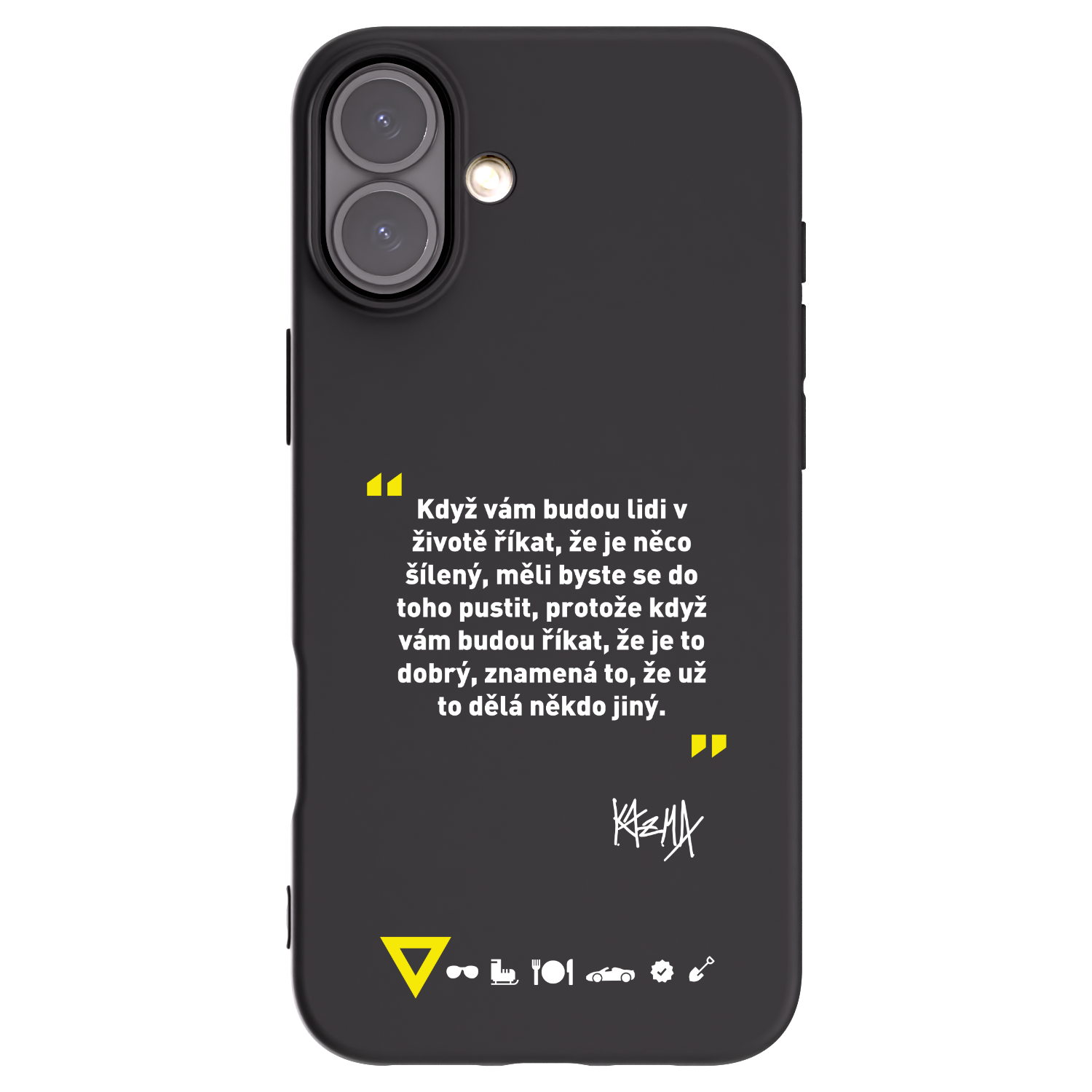 Picasee silikónový čierny obal pre Apple iPhone 16 Plus - Kazma - MĚLI BYSTE SE DO TOHO PUSTIT