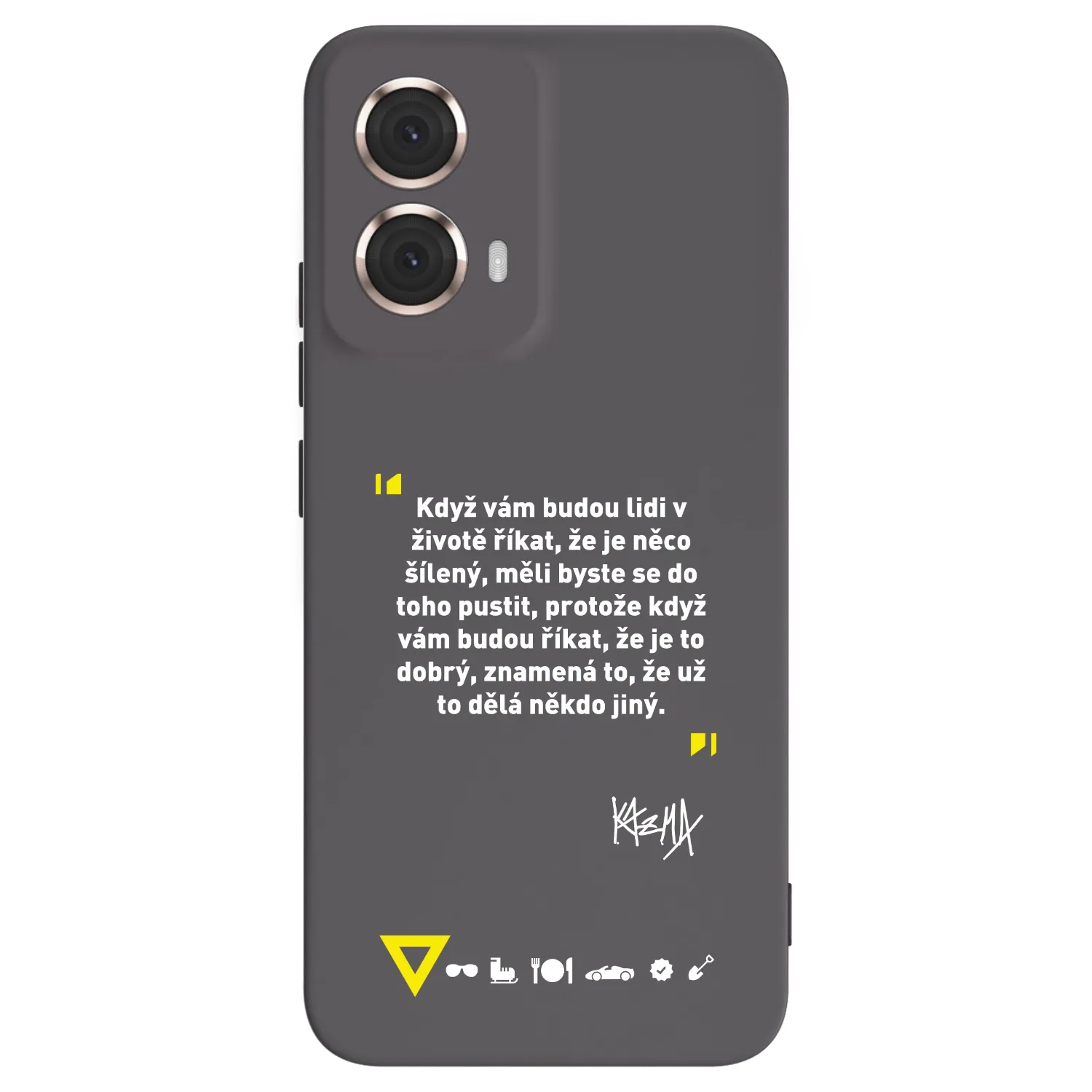 Silikónový čierny obal pre Motorola Moto G85 - Kazma - MĚLI BYSTE SE DO TOHO PUSTIT