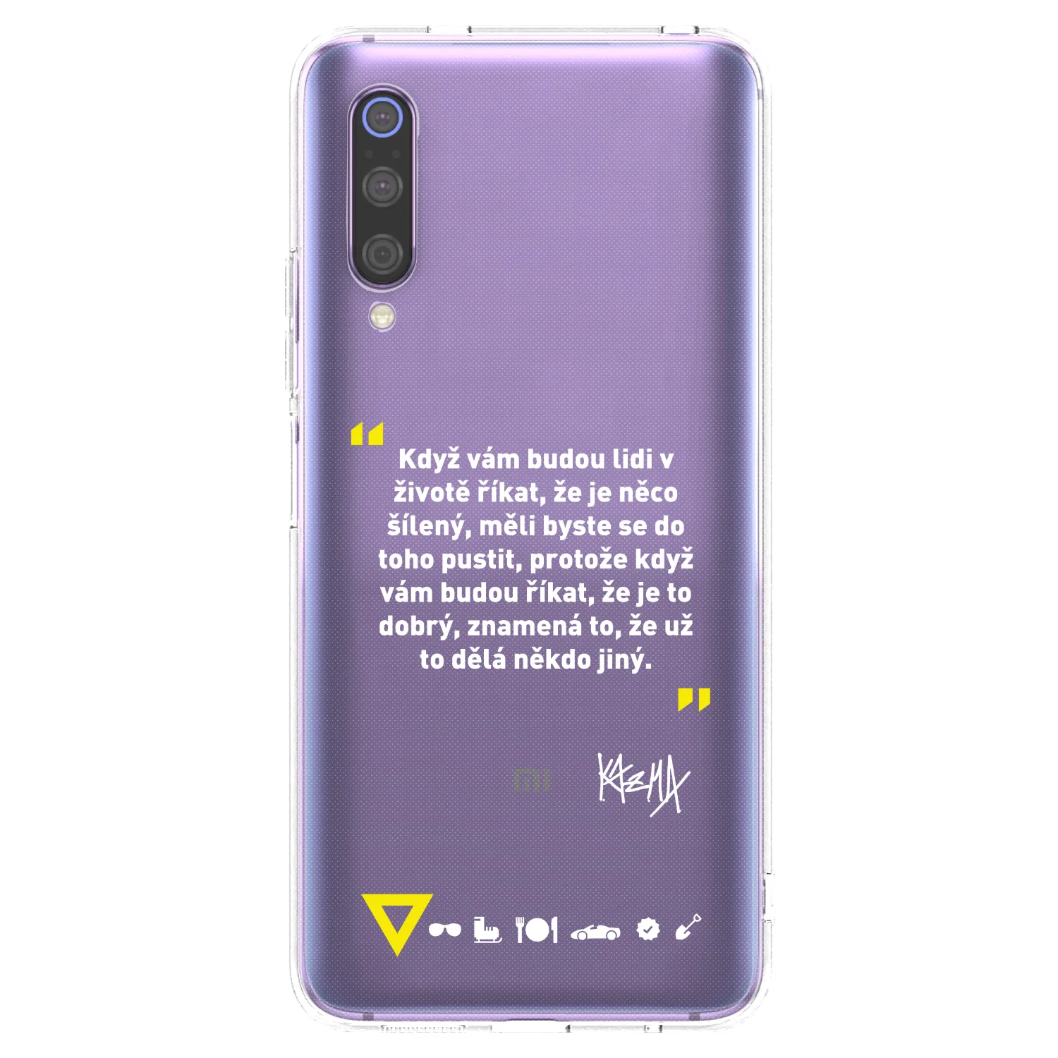Picasee silikónový prehľadný obal pre Xiaomi Mi 9 - Kazma - MĚLI BYSTE SE DO TOHO PUSTIT