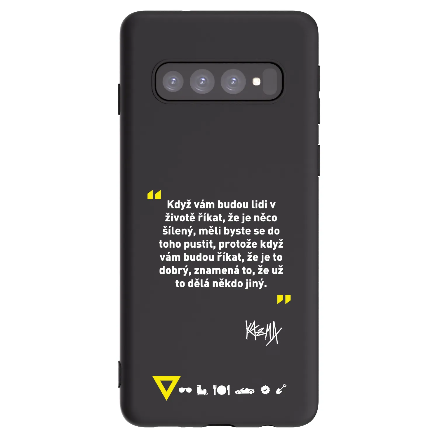 Picasee silikónový čierny obal pre Samsung Galaxy S10 G973 - Kazma - MĚLI BYSTE SE DO TOHO PUSTIT