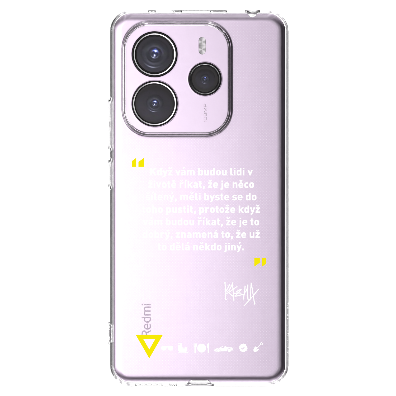 Silikónový prehľadný obal pre Xiaomi Redmi Note 14 5G - Kazma - MĚLI BYSTE SE DO TOHO PUSTIT